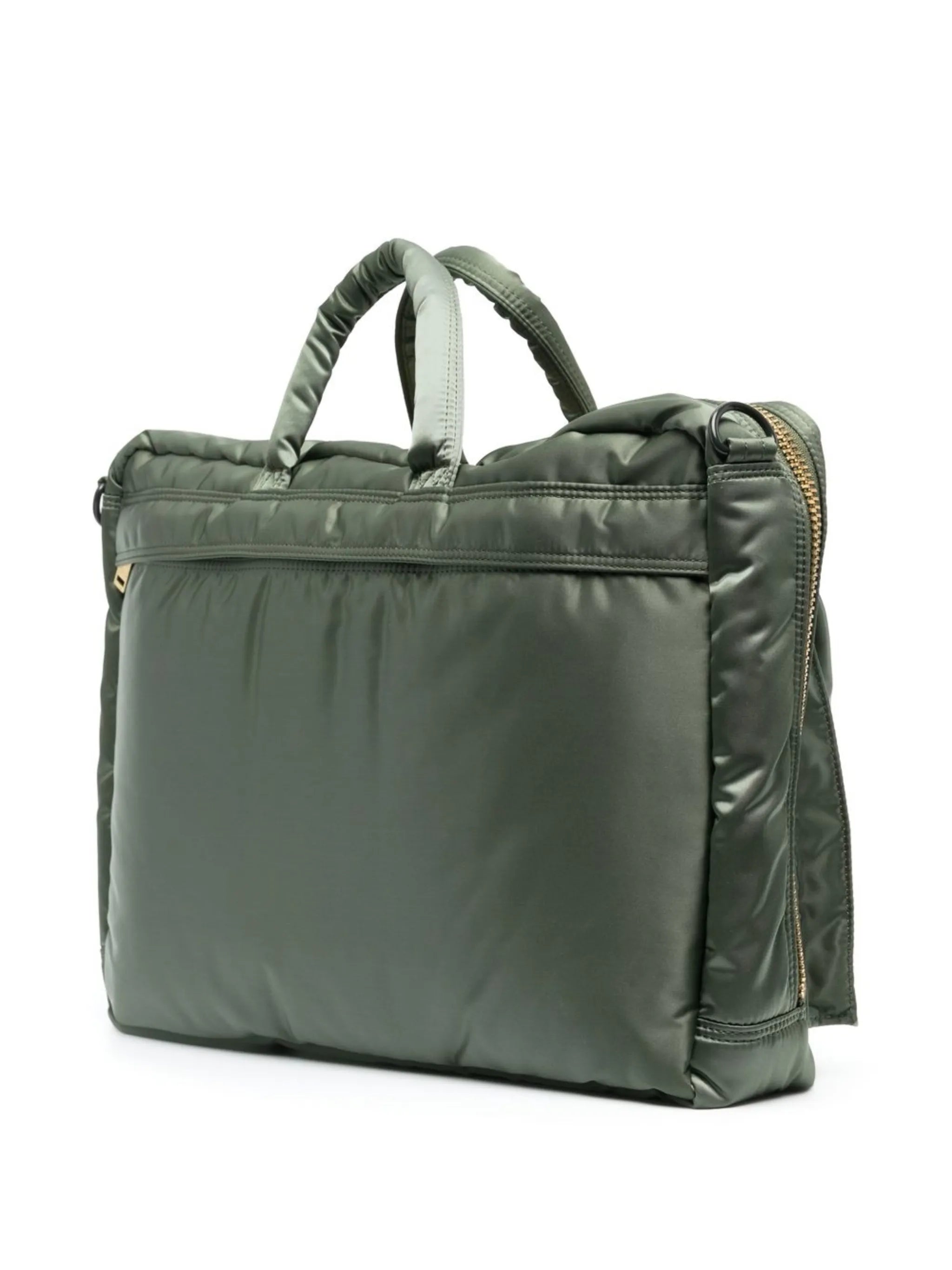 pocket-detailed padded briefcase