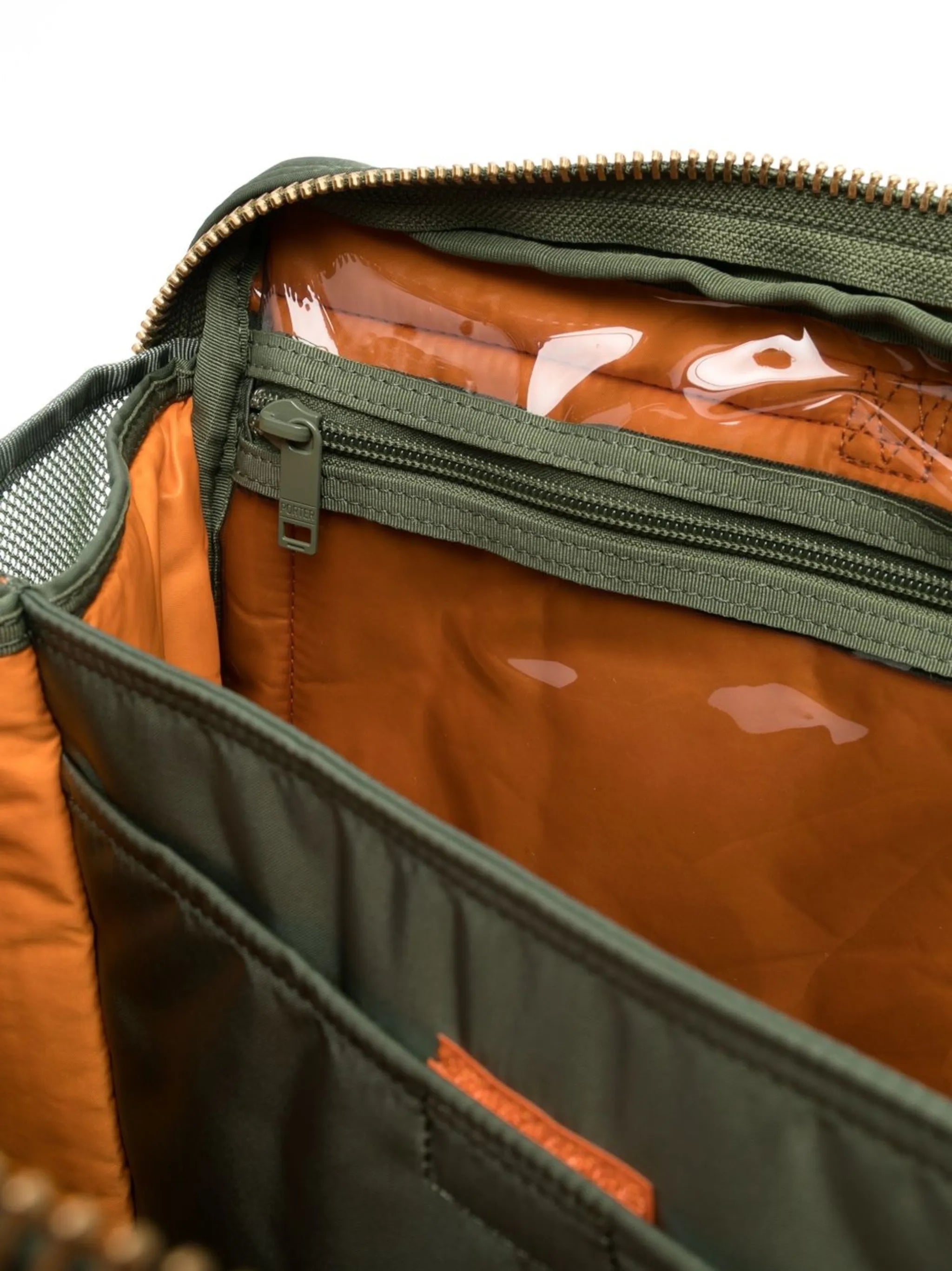 pocket-detailed padded briefcase