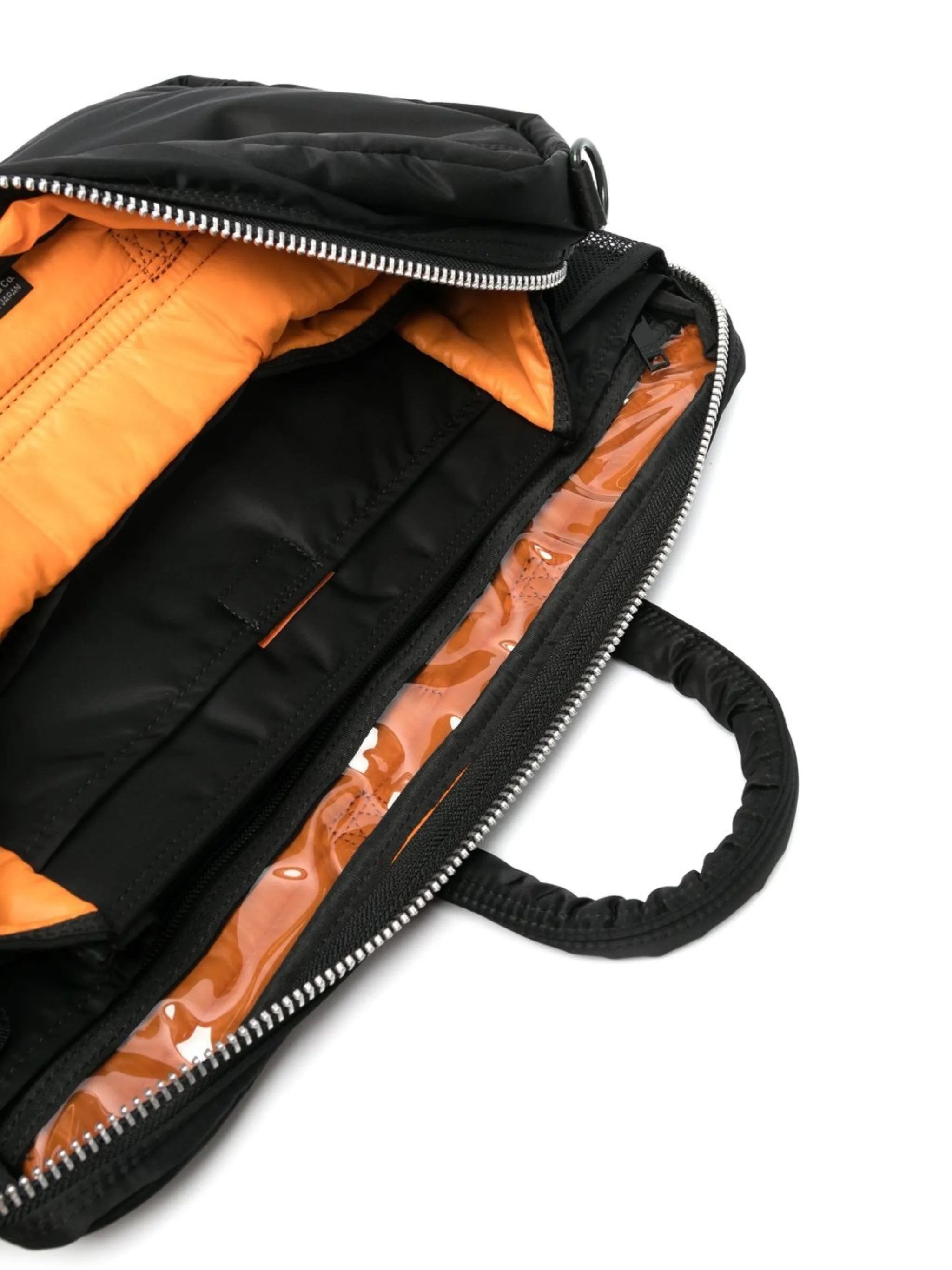 pocket-detailed padded briefcase