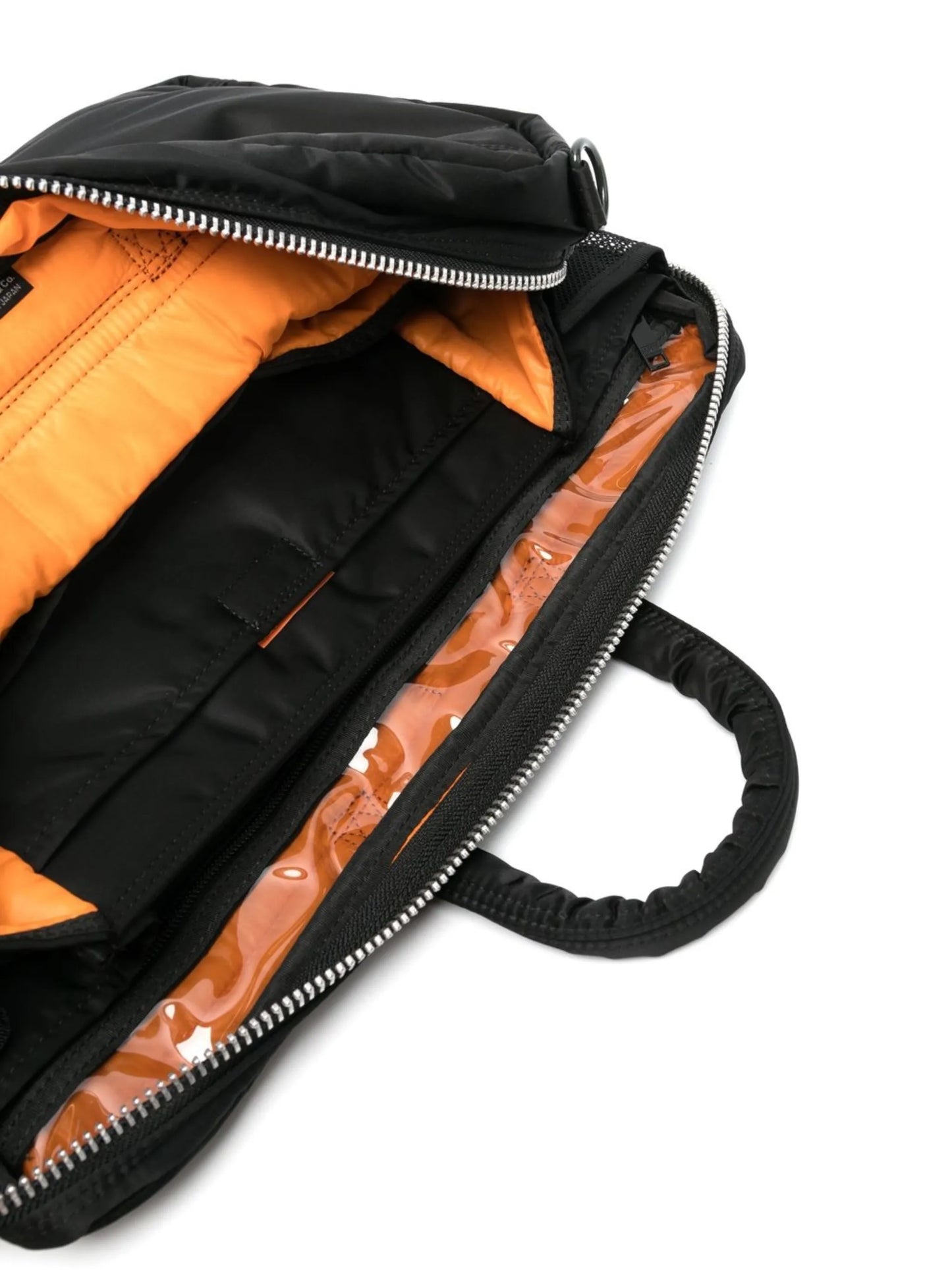 pocket-detailed padded briefcase