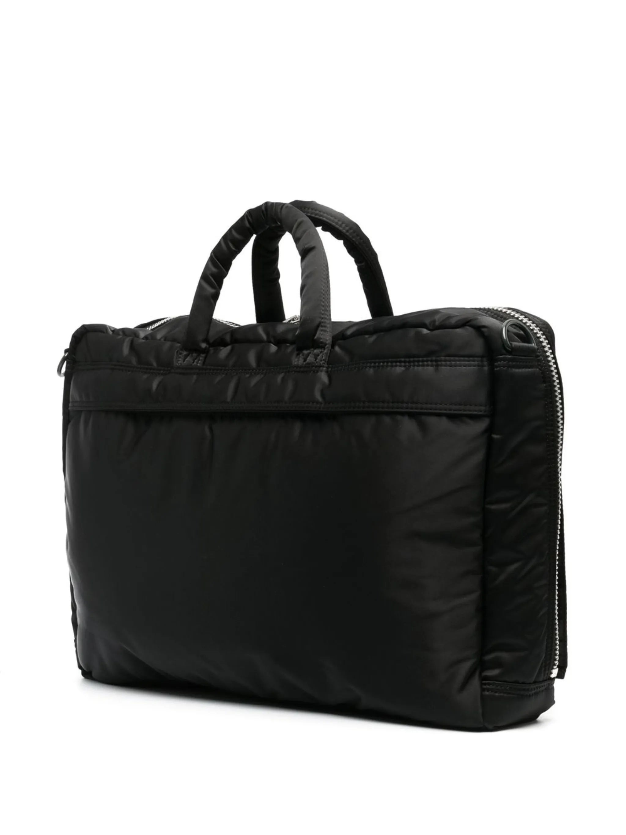 pocket-detailed padded briefcase