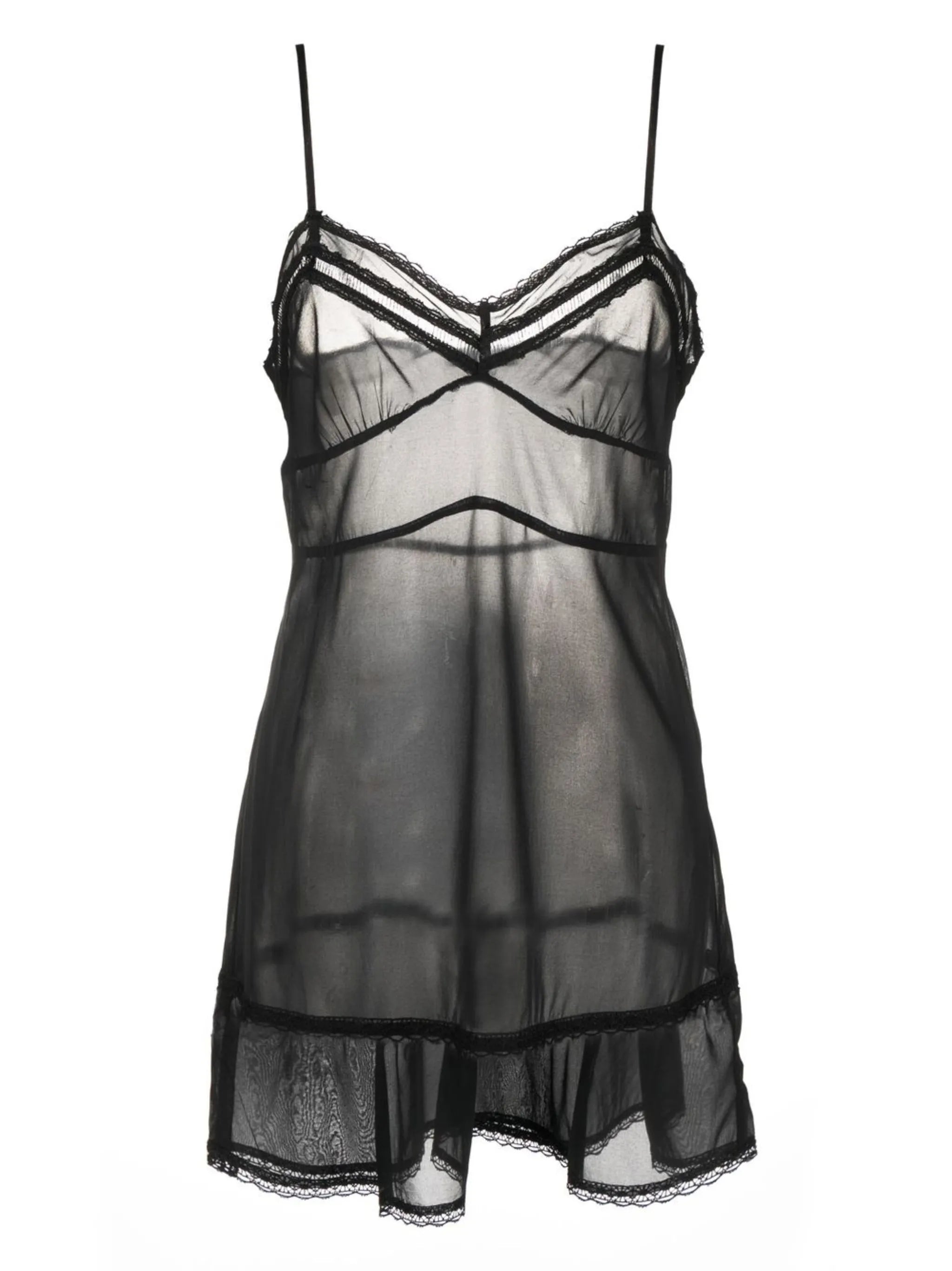 Tiered Maiden semi-sheer nightdress