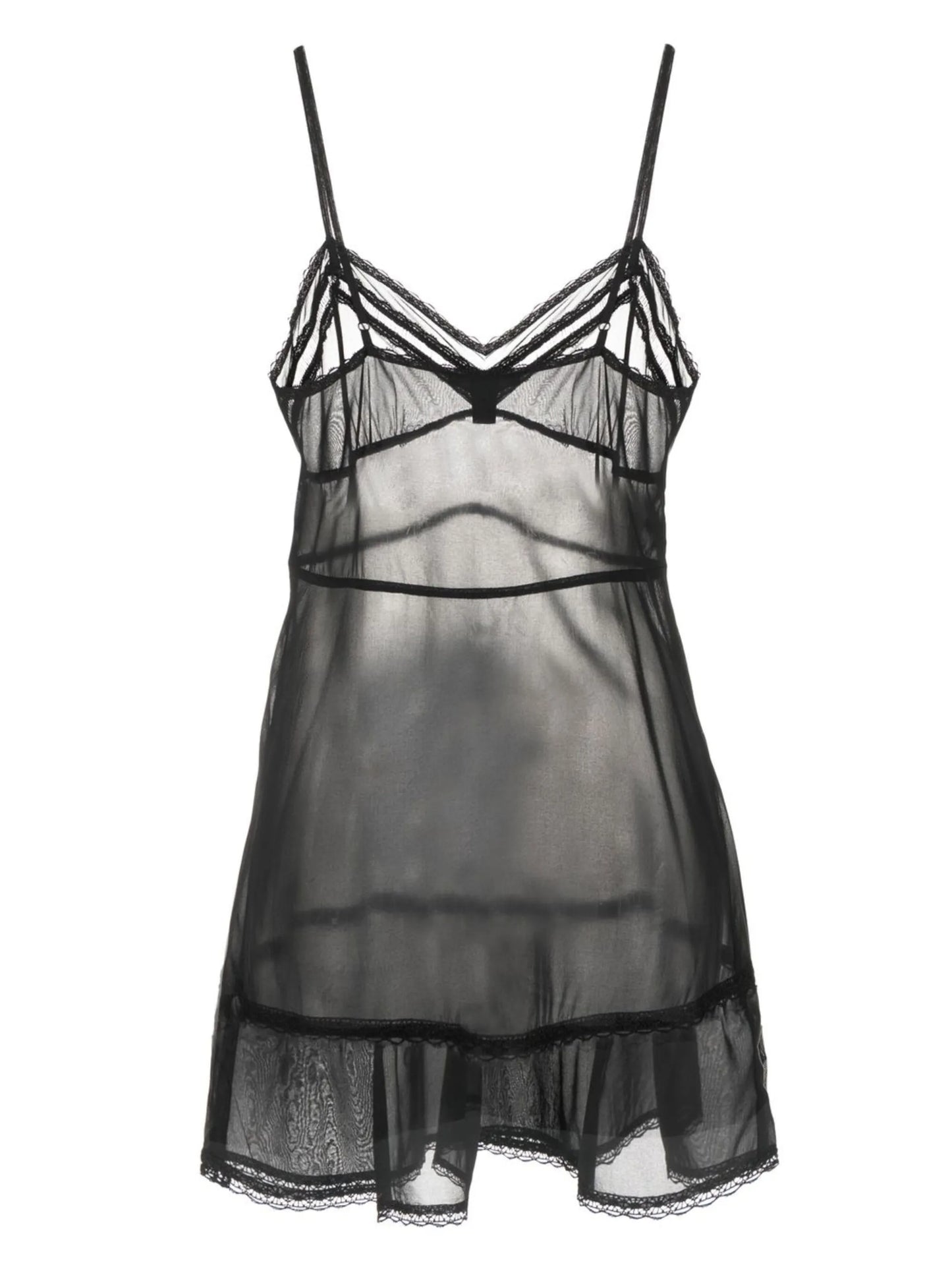 Tiered Maiden semi-sheer nightdress