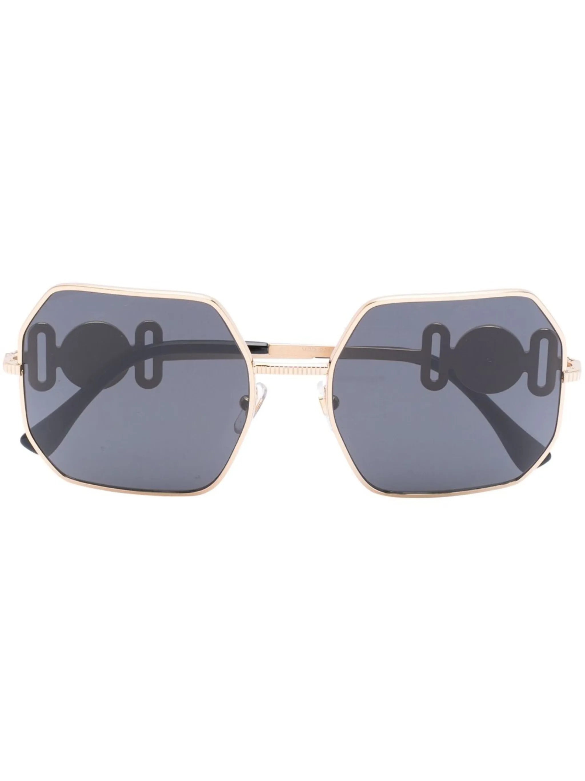 Temple hexagonal-frame sunglasses