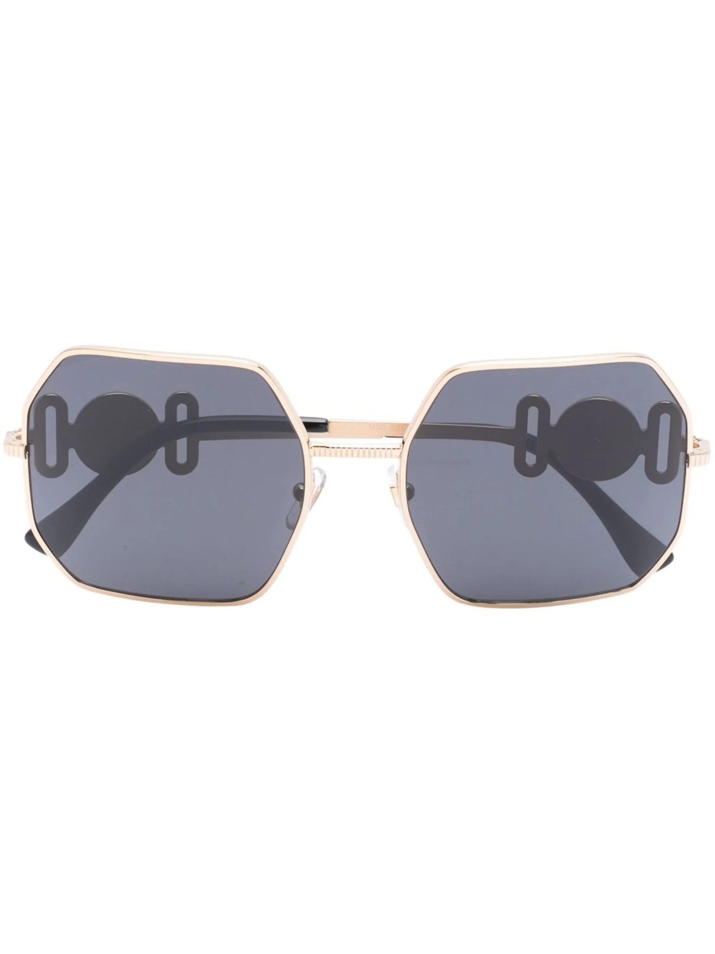 Temple hexagonal-frame sunglasses