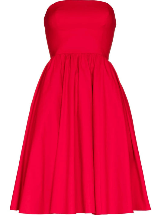 Buttercup strapless flared dress