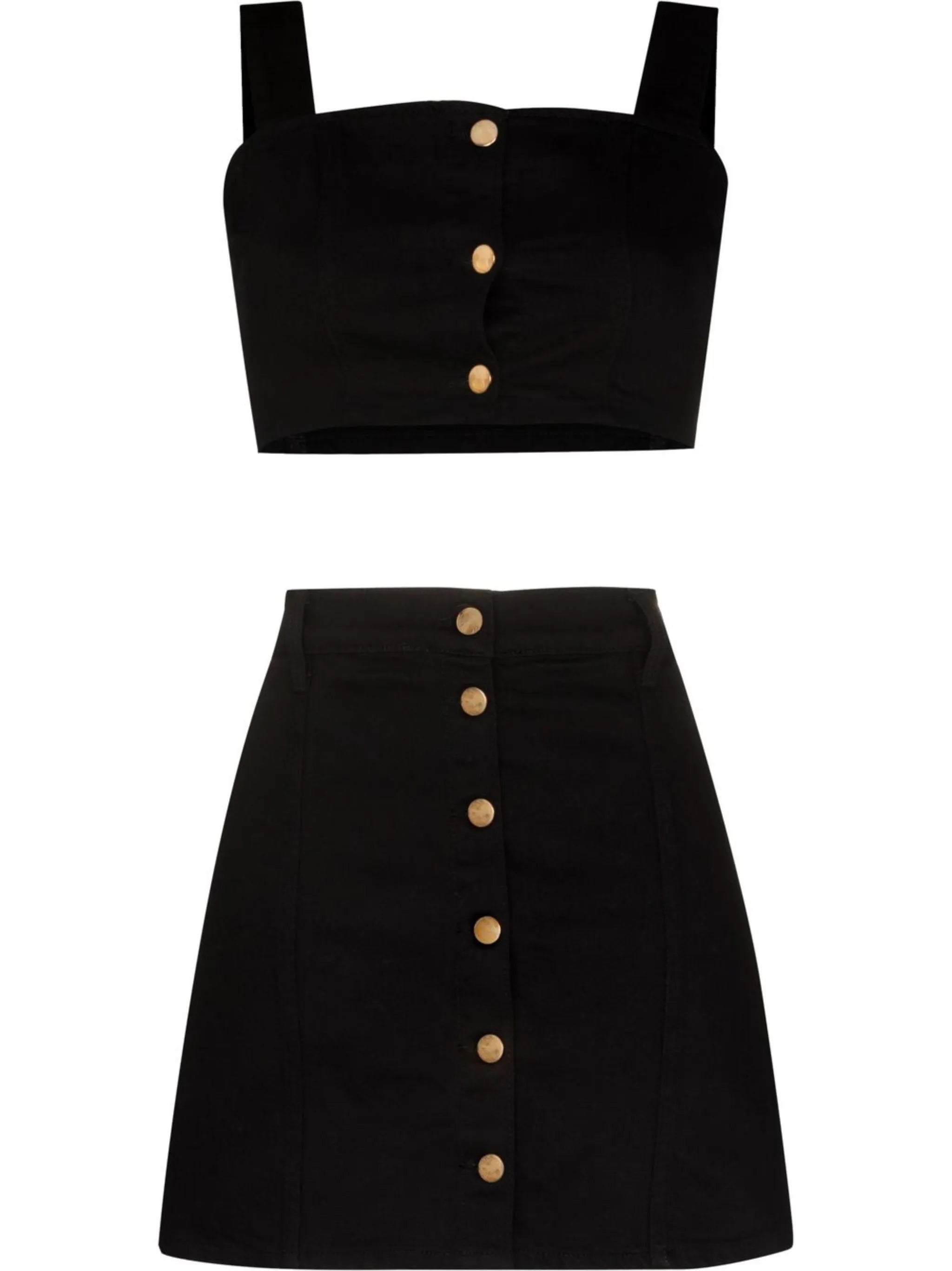 Chrissy denim skirt set
