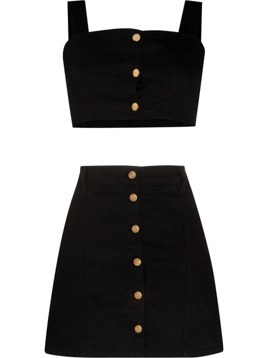 Chrissy denim skirt set