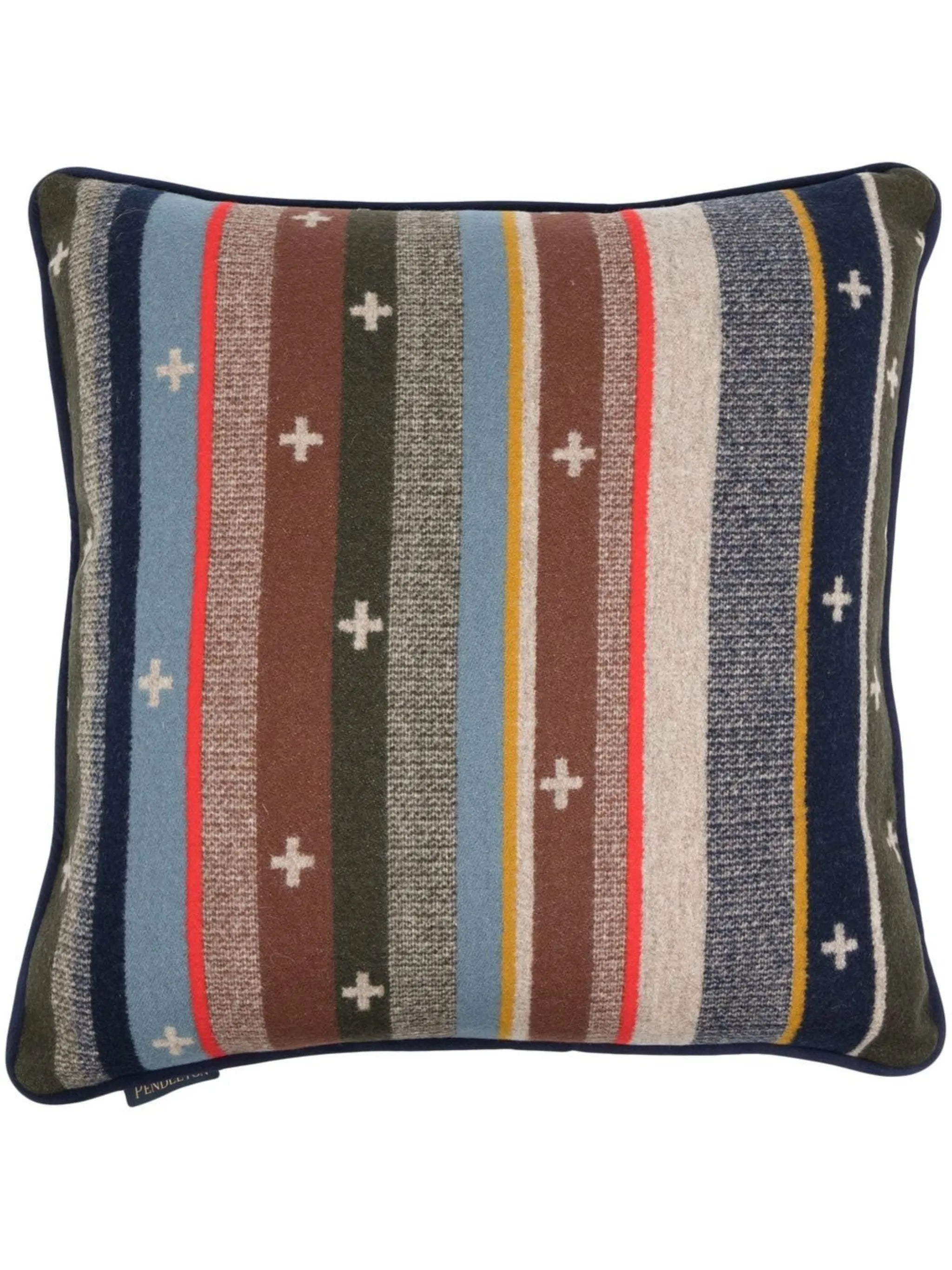 jacquard-panel knit pillow