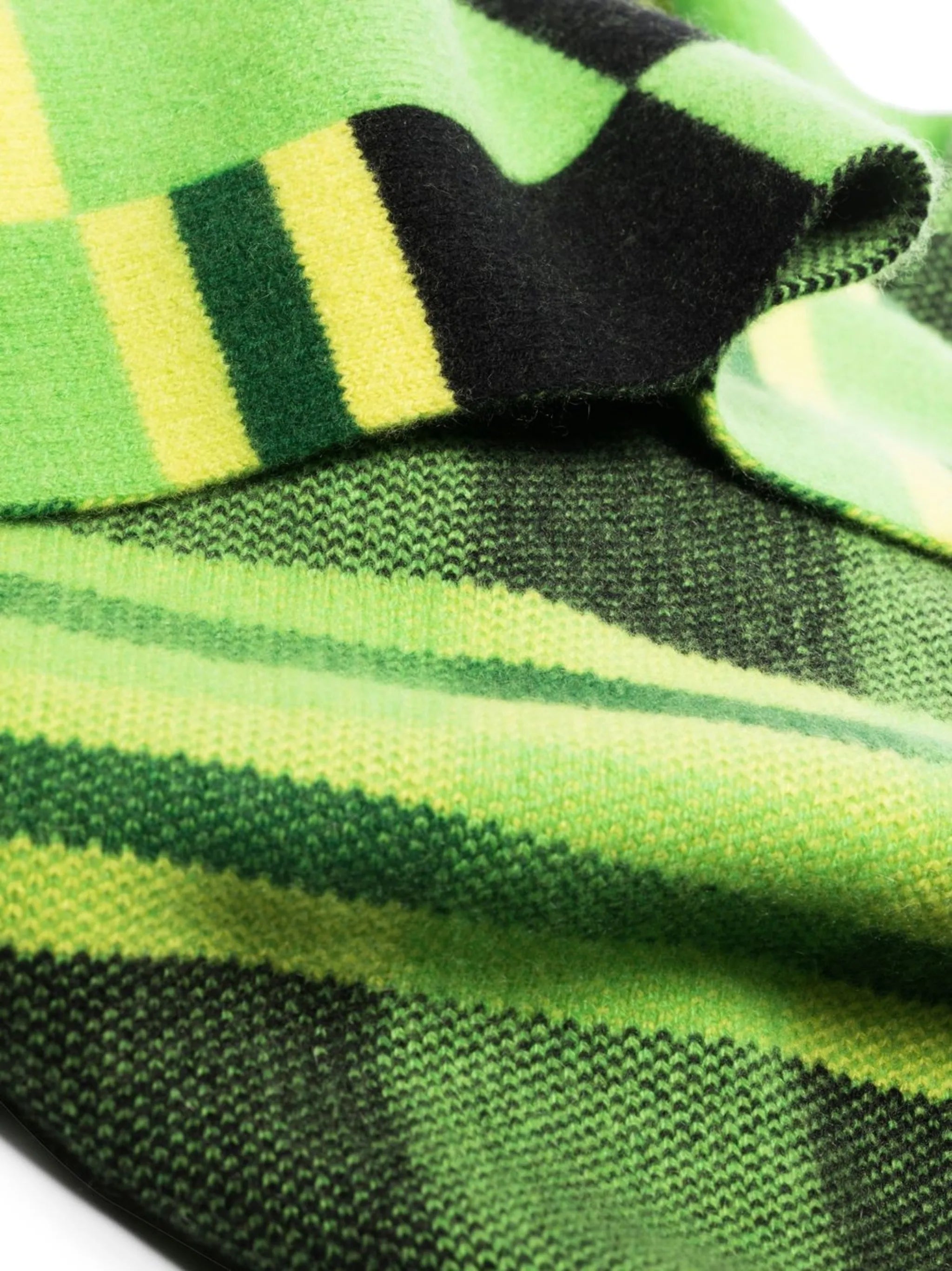checkerboard-print cashmere blanket