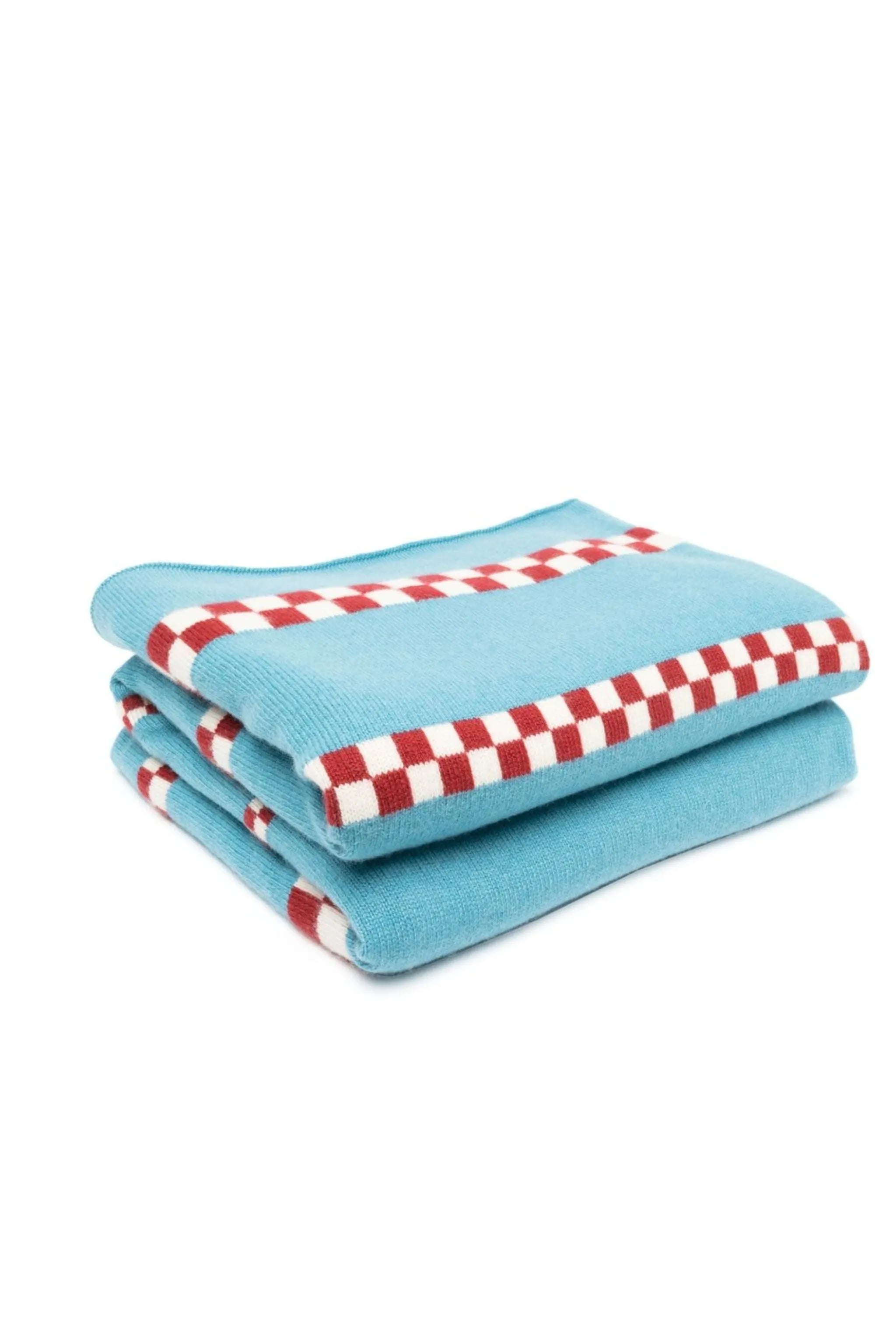 speed-check cashmere blanket