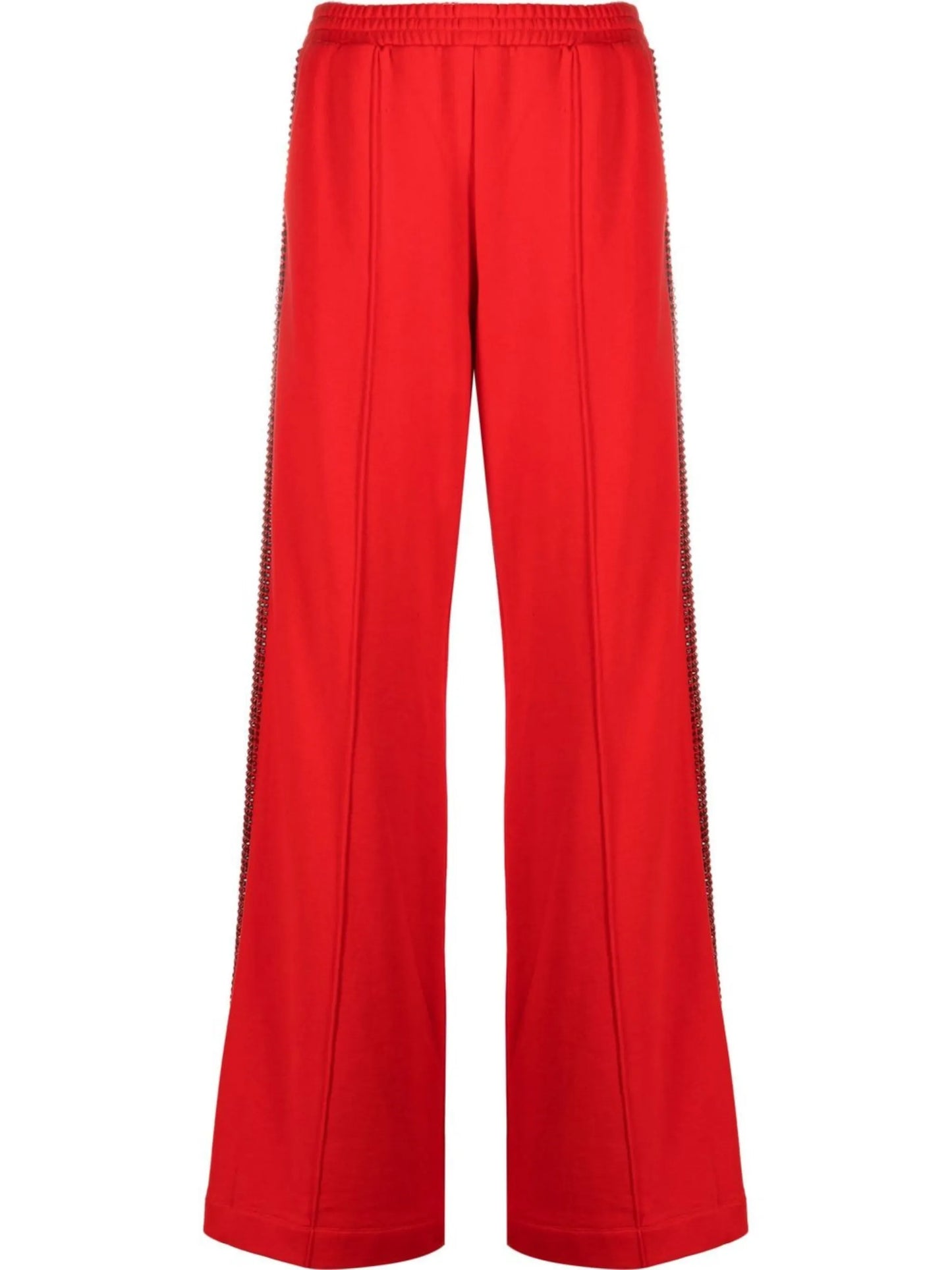crystal-embellished stripe trousers