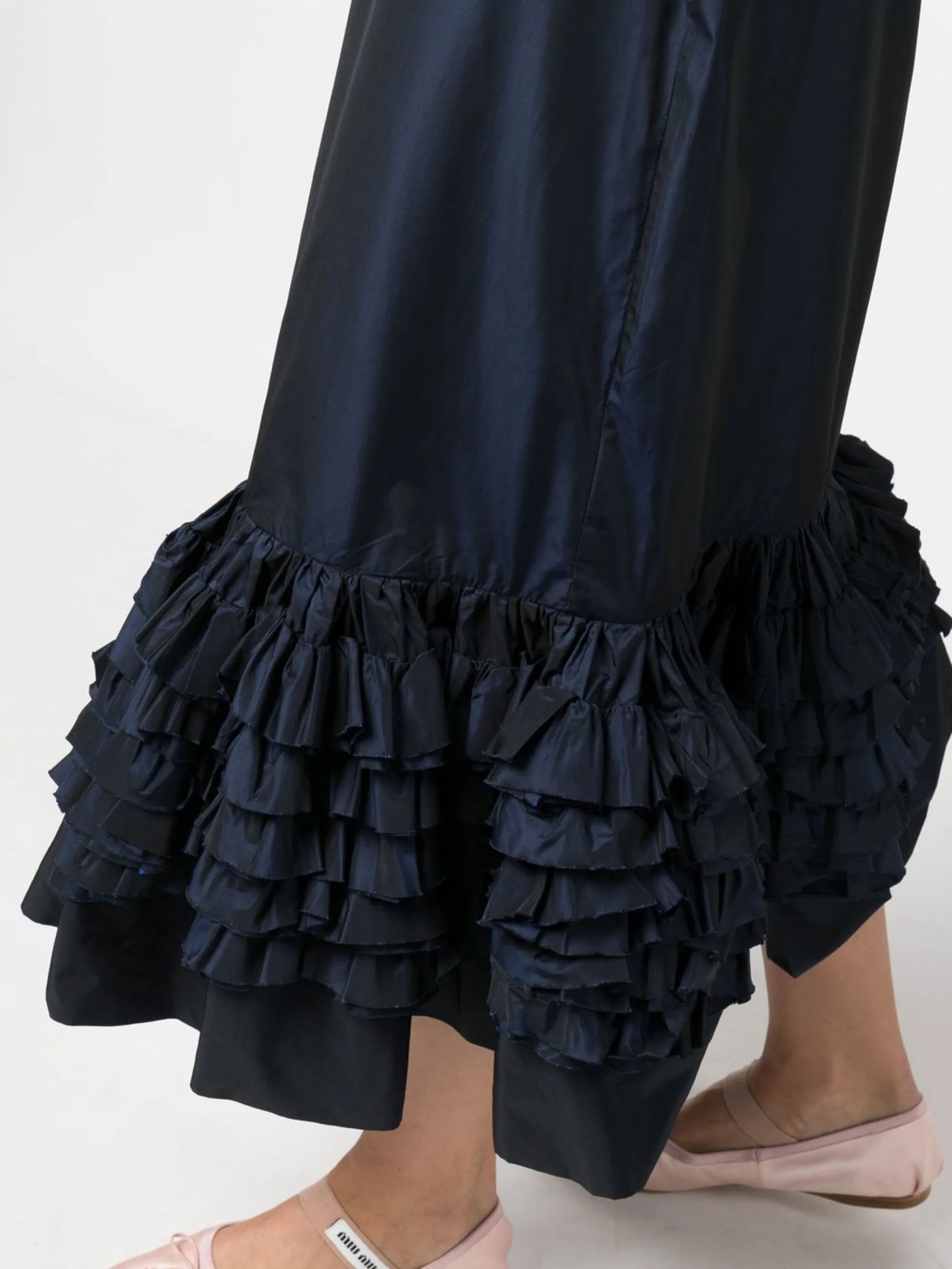 ruffle-detail peplum skirt