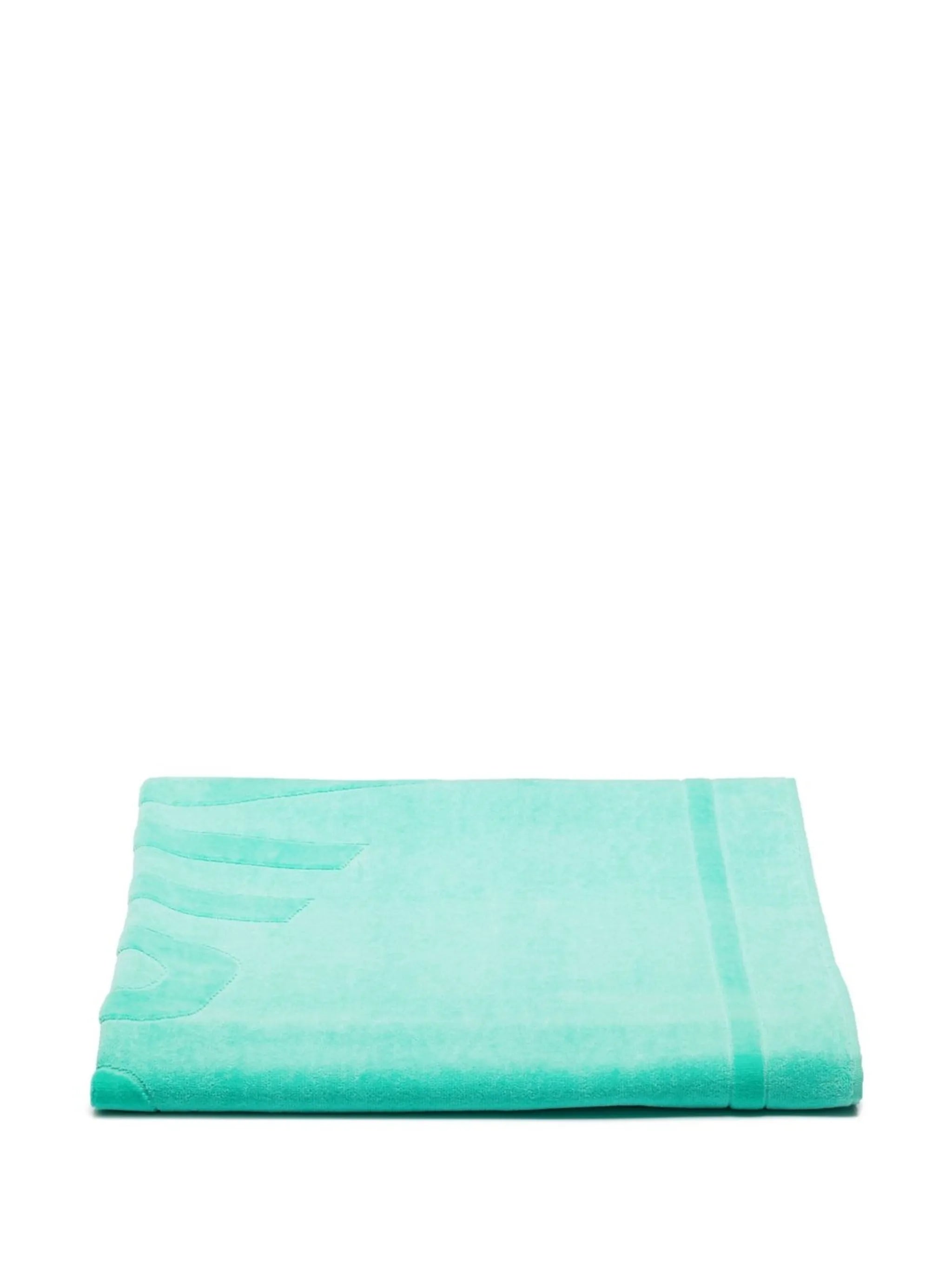 logo-jacquard beach towel