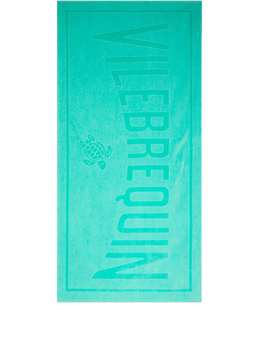 logo-jacquard beach towel