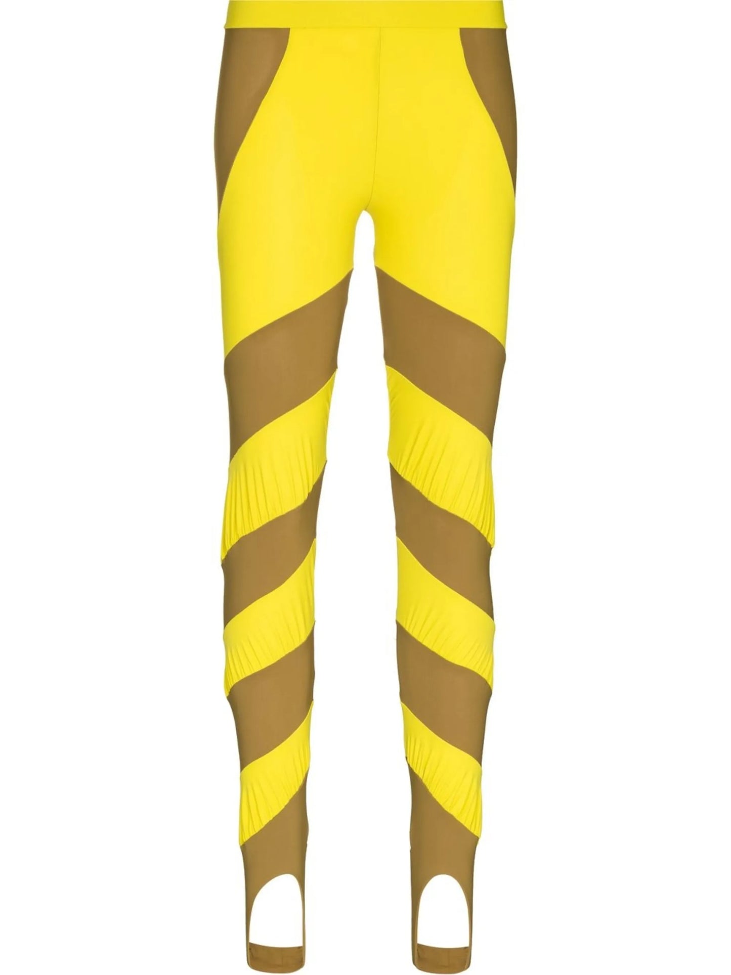 striped two-tone leggings