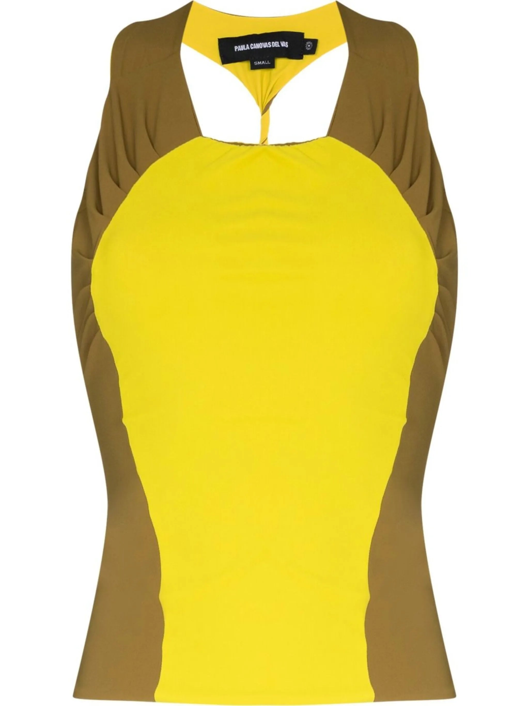 panelled sleeveless top