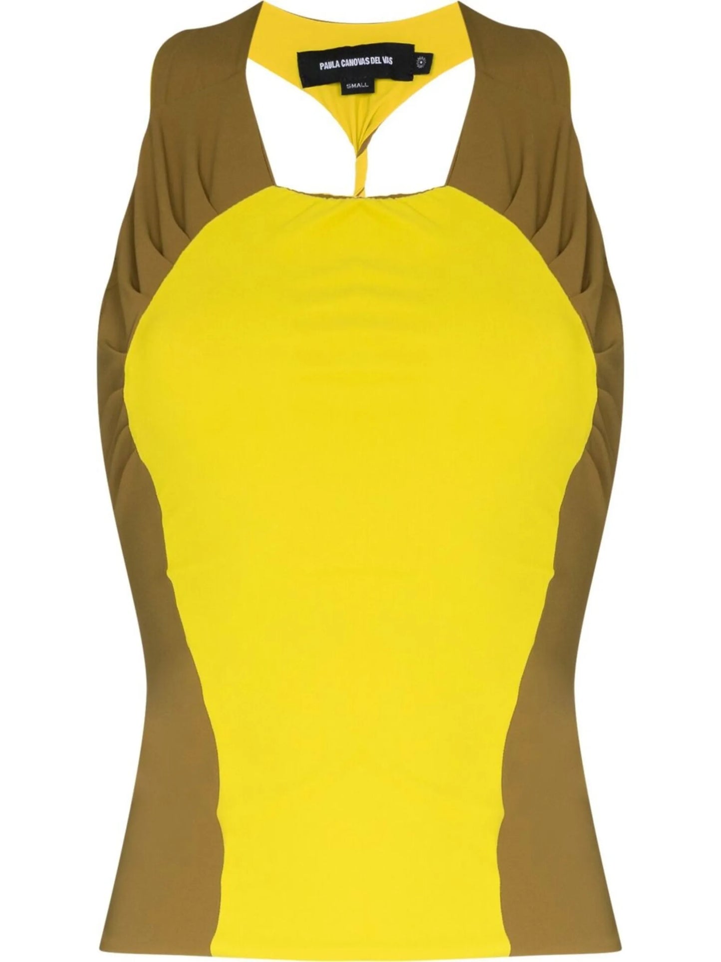 panelled sleeveless top