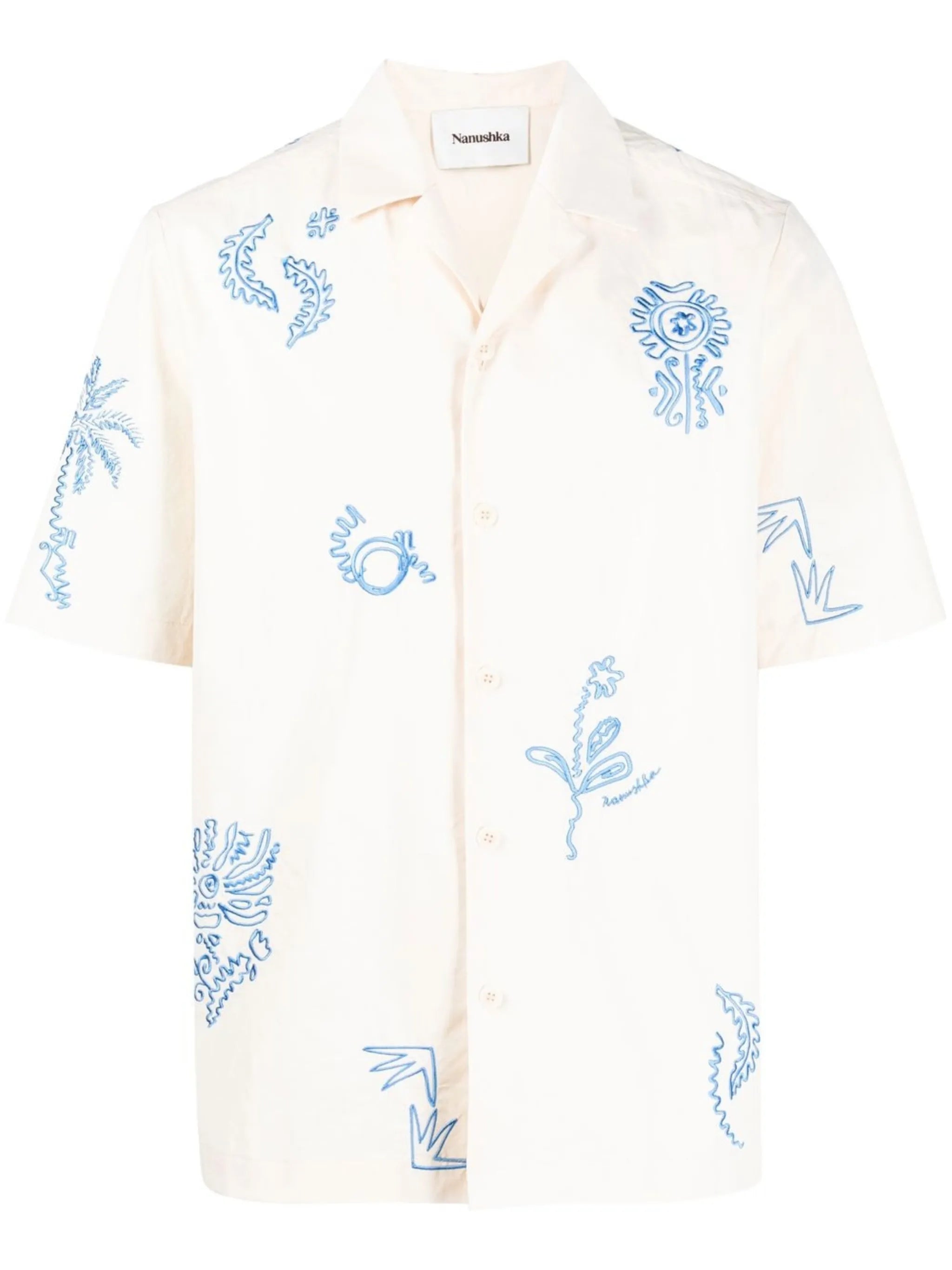 Bodil embroidered short-sleeve shirt