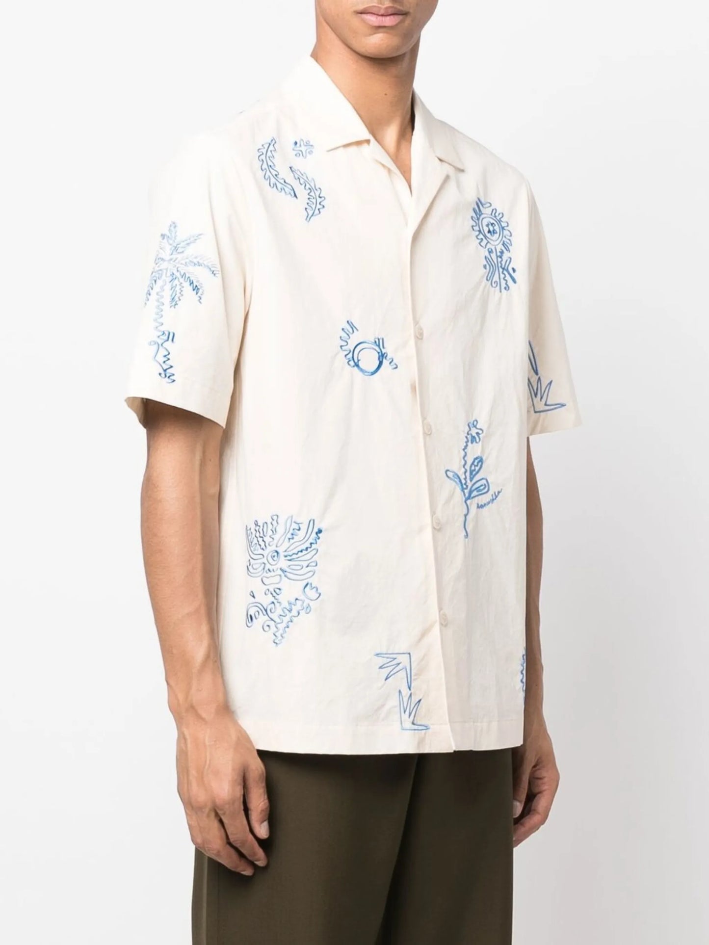 Bodil embroidered short-sleeve shirt