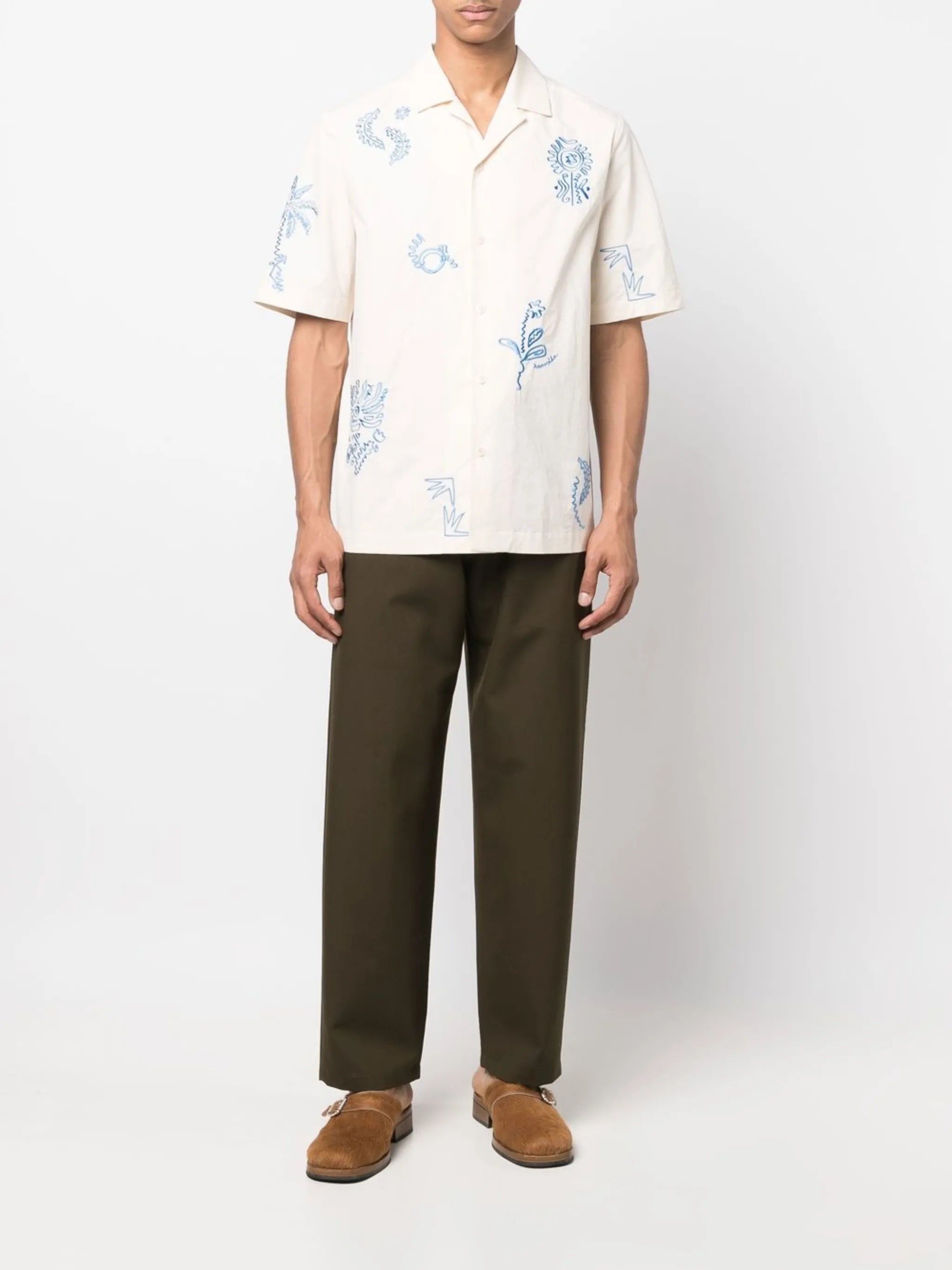 Bodil embroidered short-sleeve shirt