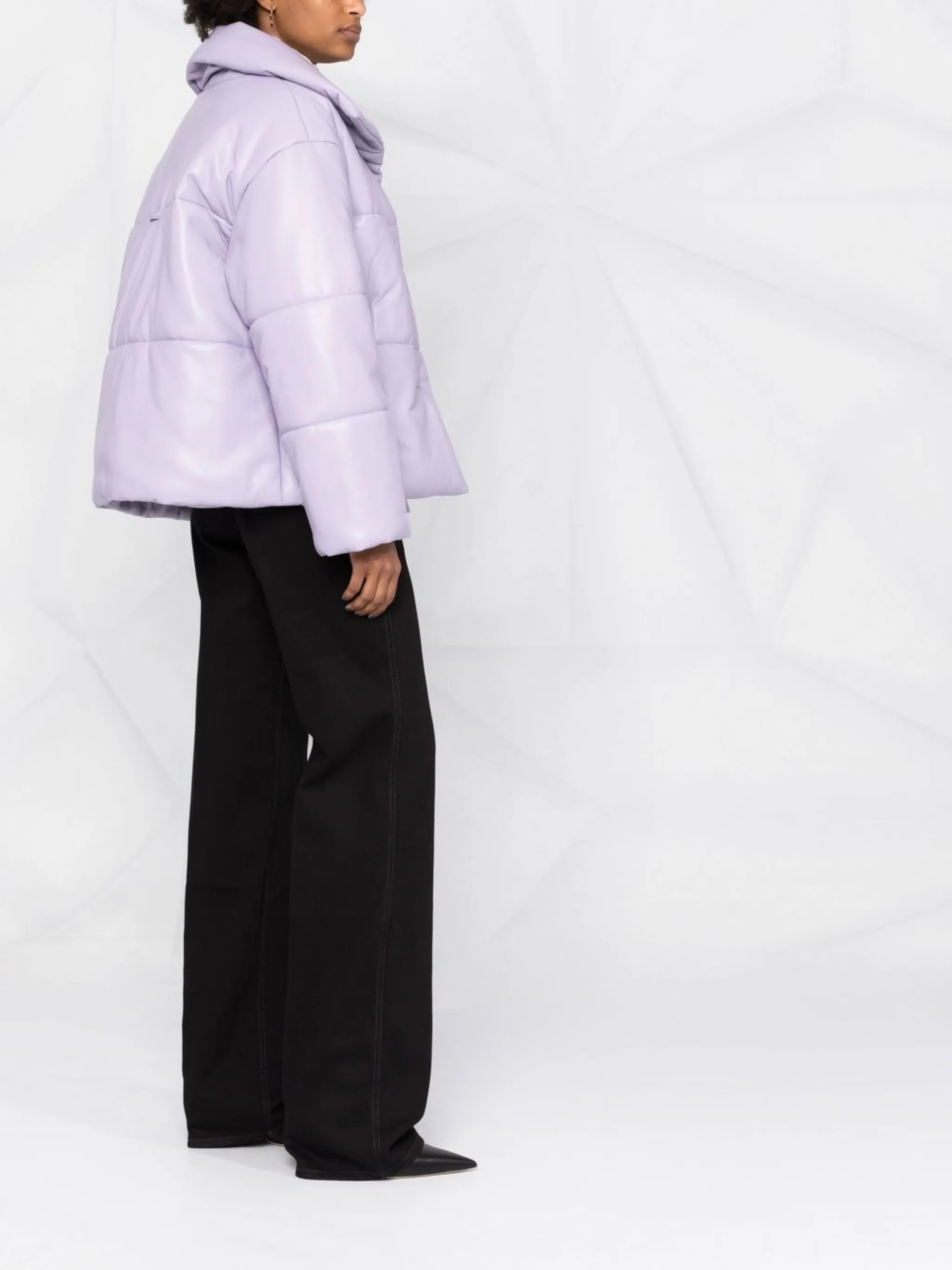 high-neck puffer jacket