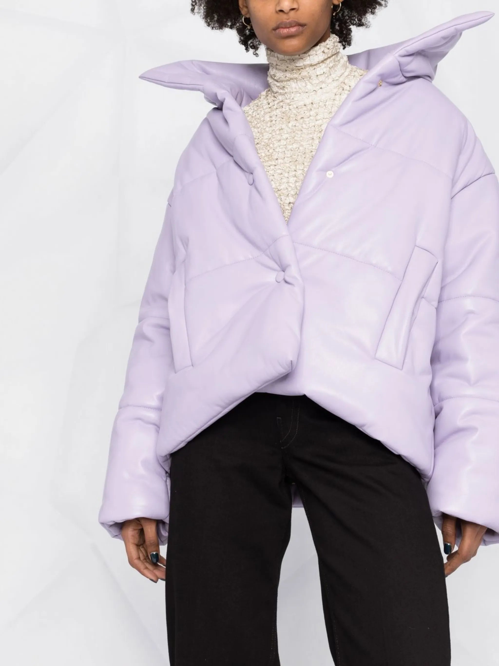 high-neck puffer jacket