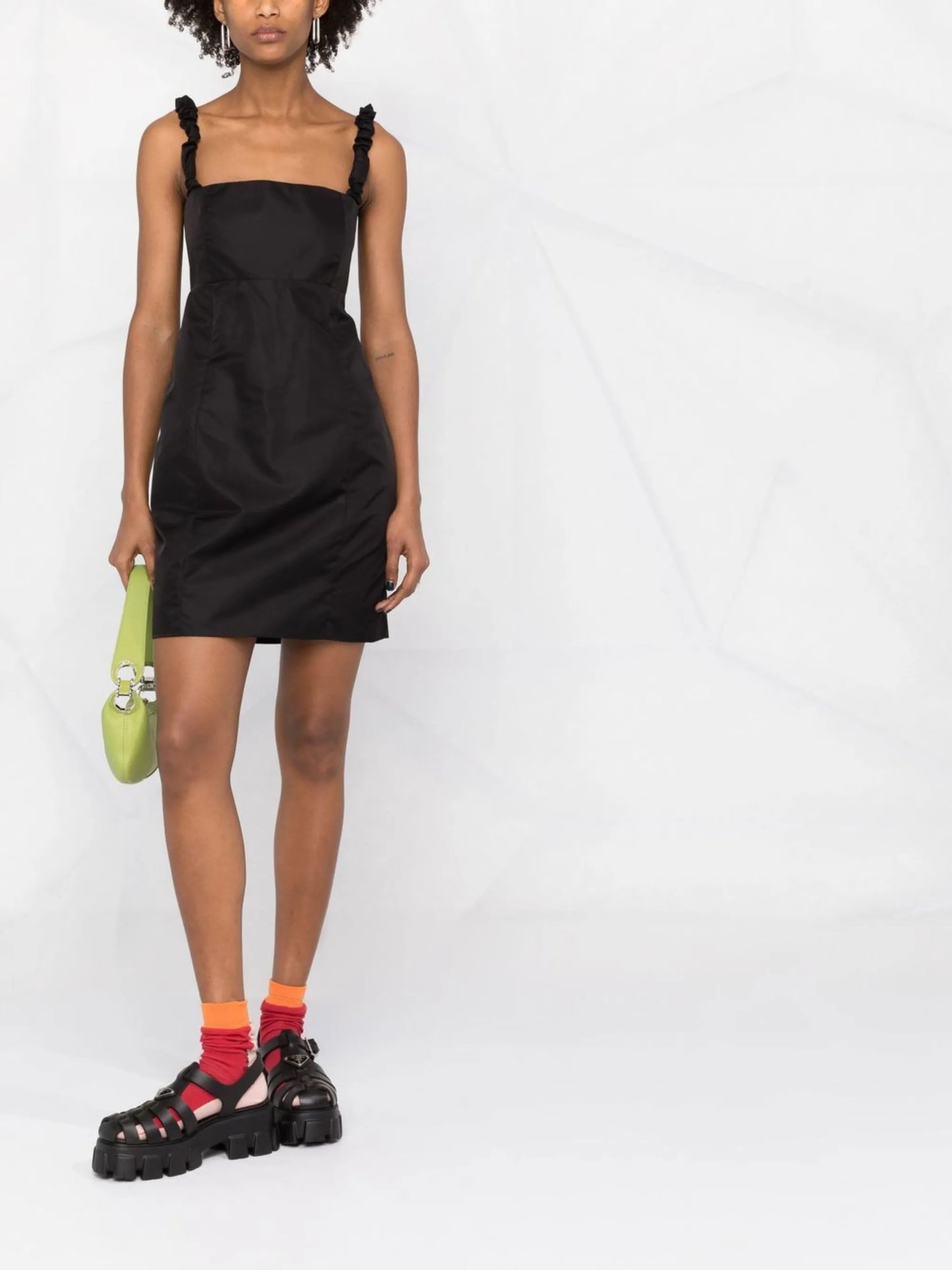 ruched-detail minidress
