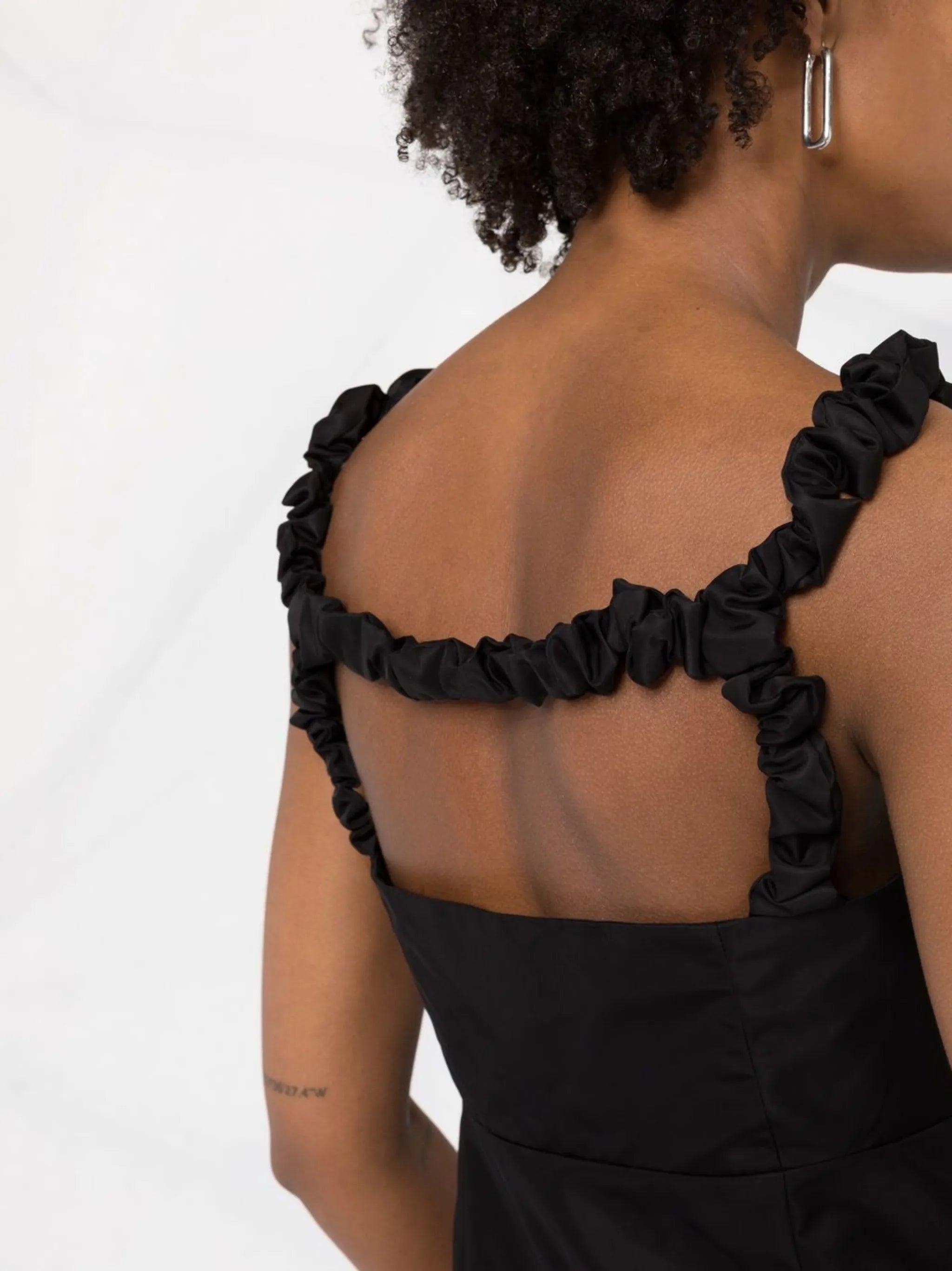 ruched-detail minidress