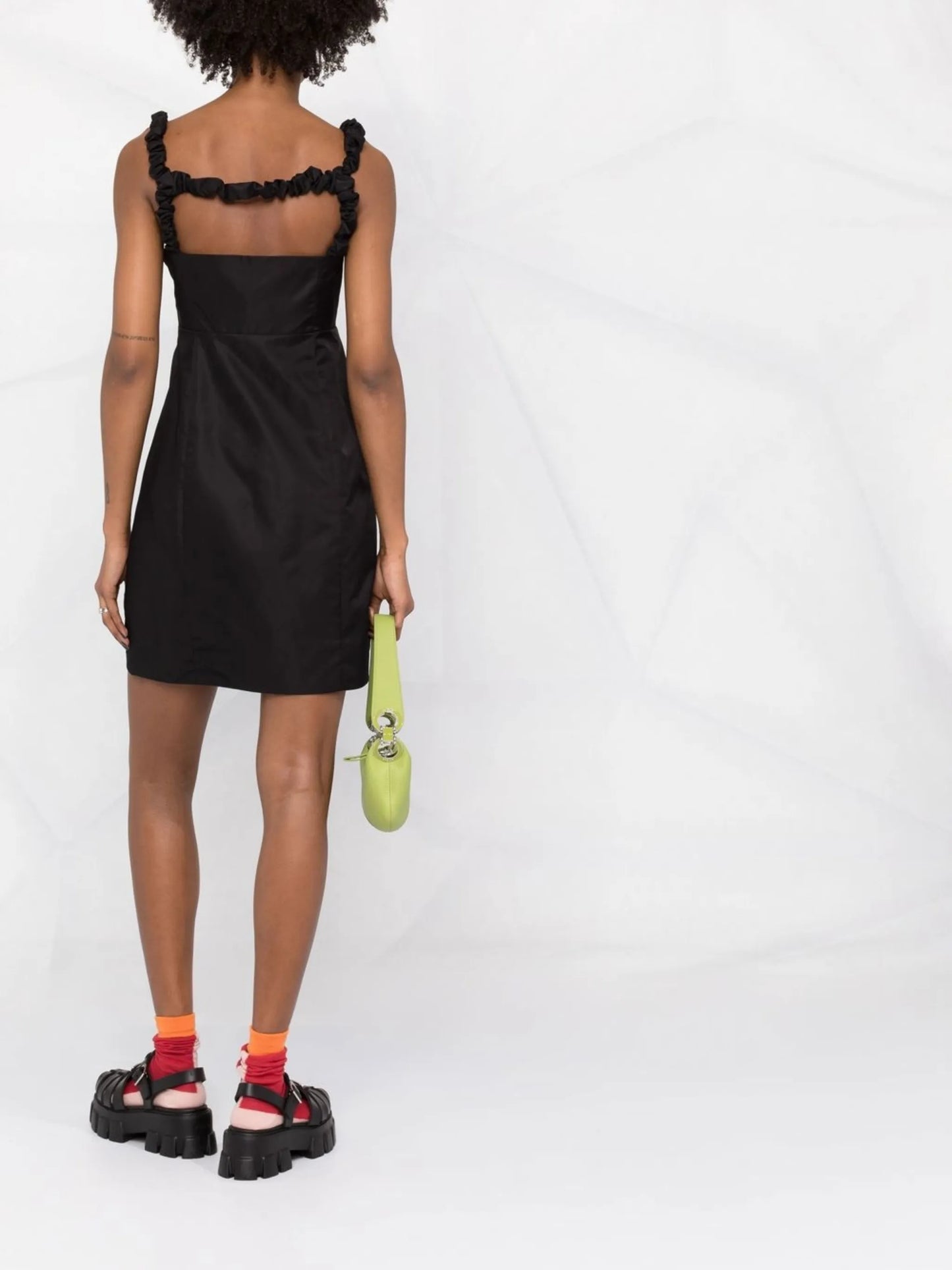 ruched-detail minidress