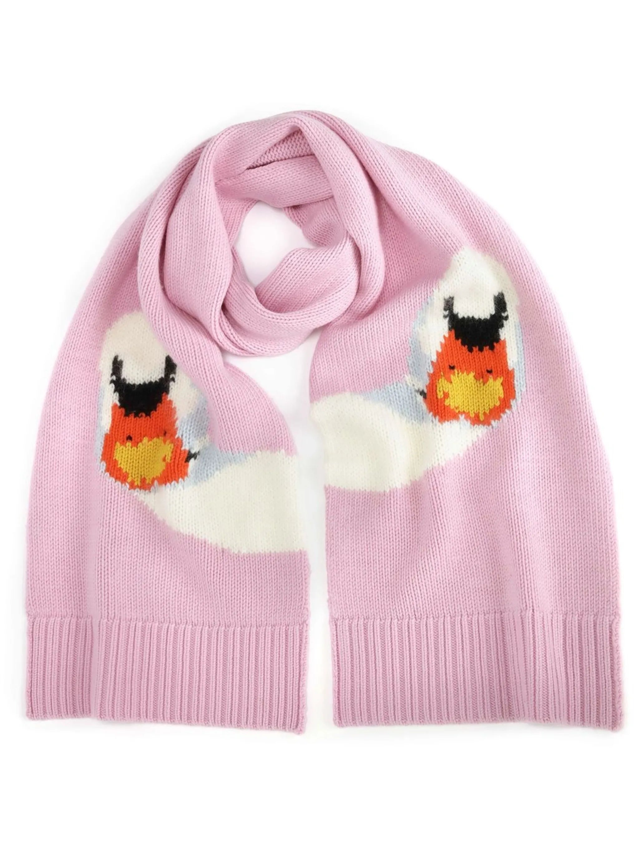 swan-knit scarf