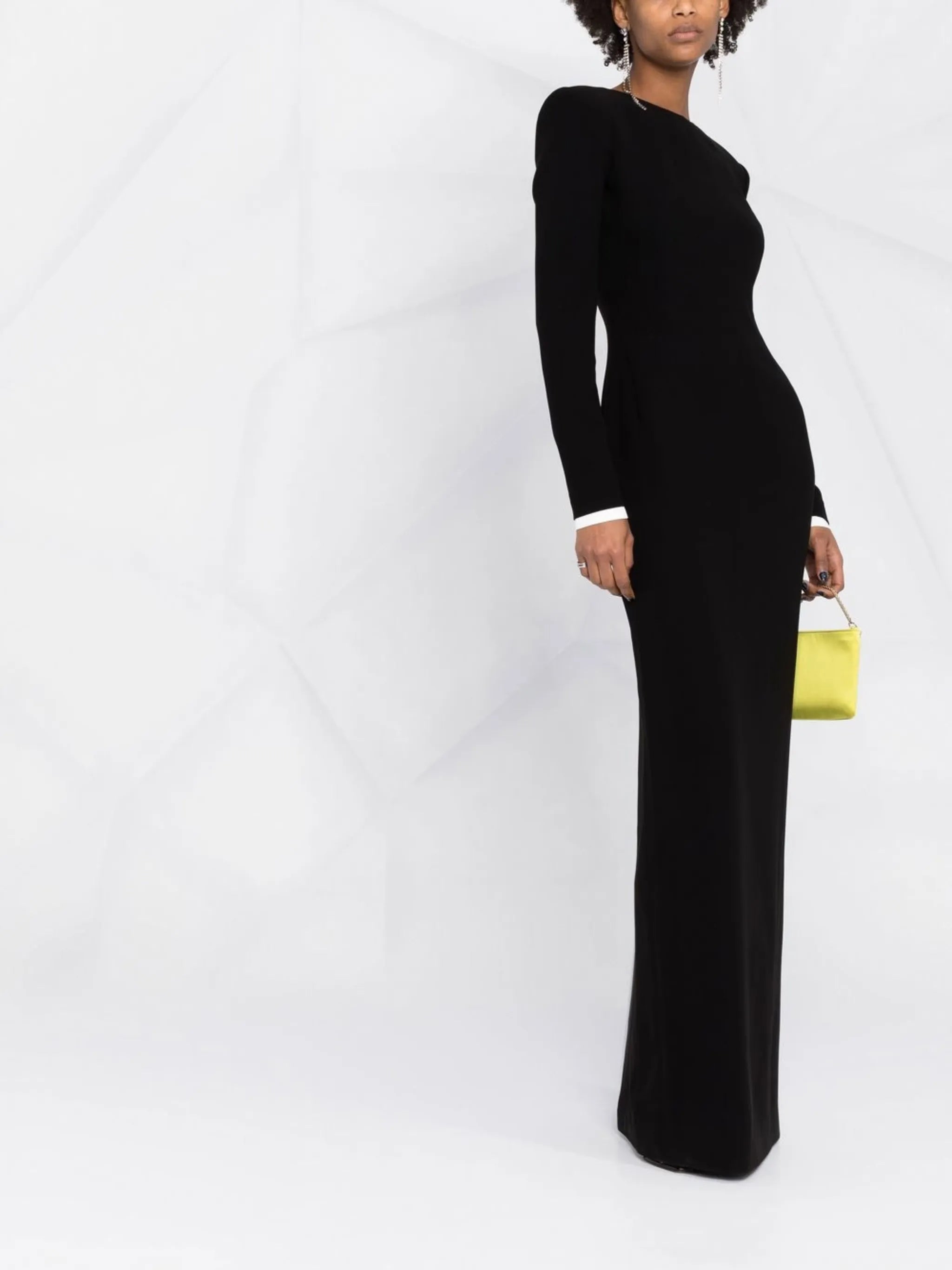 scoop-back midi dress