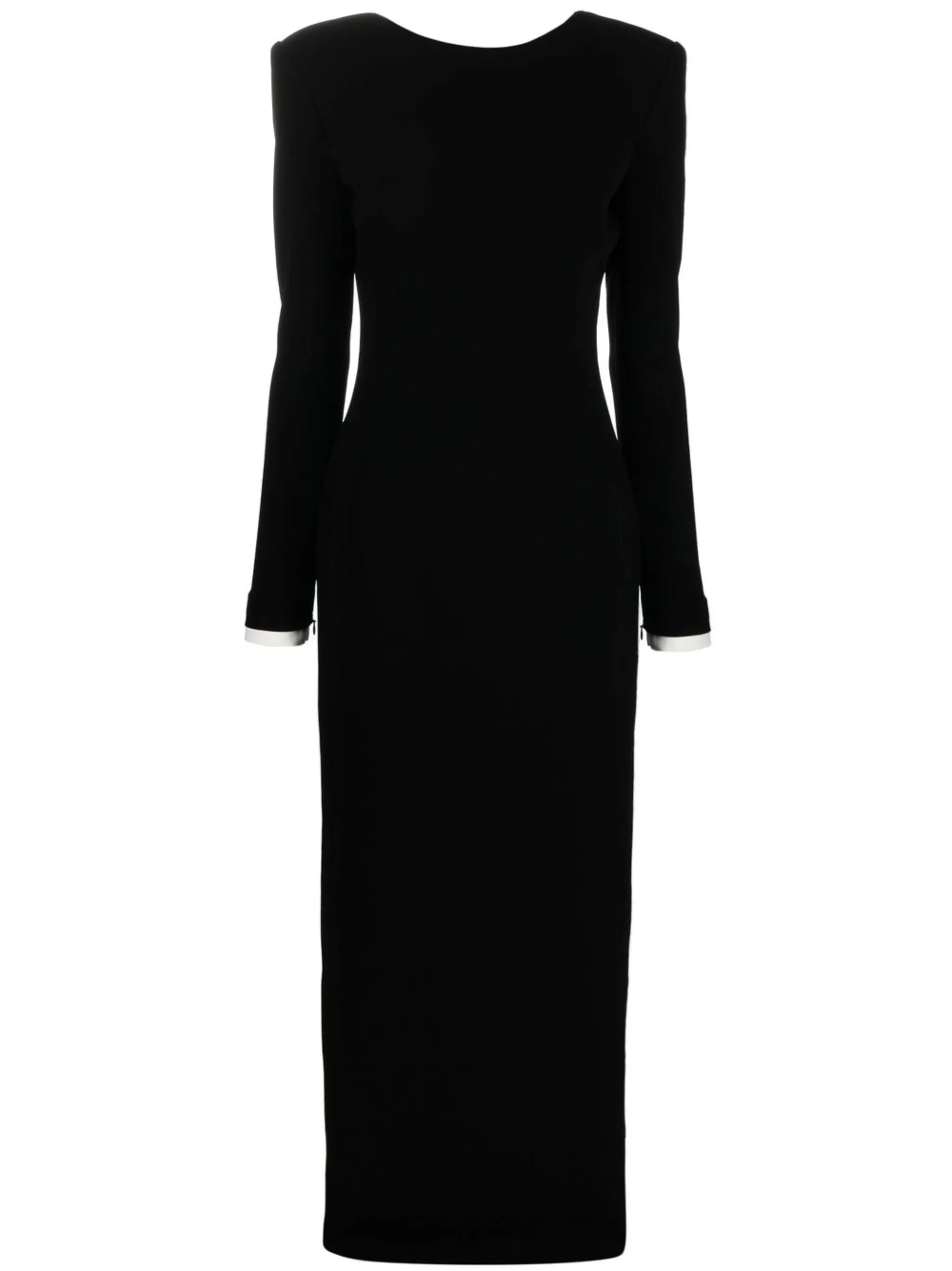scoop-back midi dress