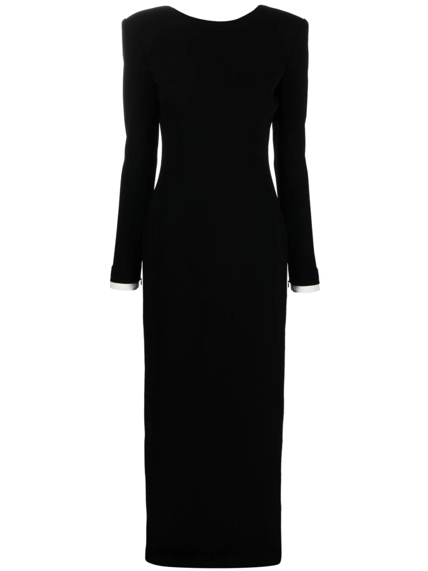 scoop-back midi dress