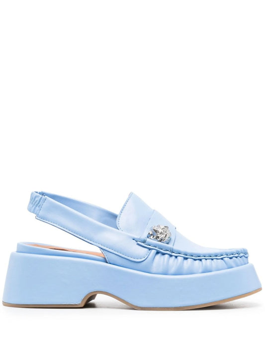 chunky leather mules