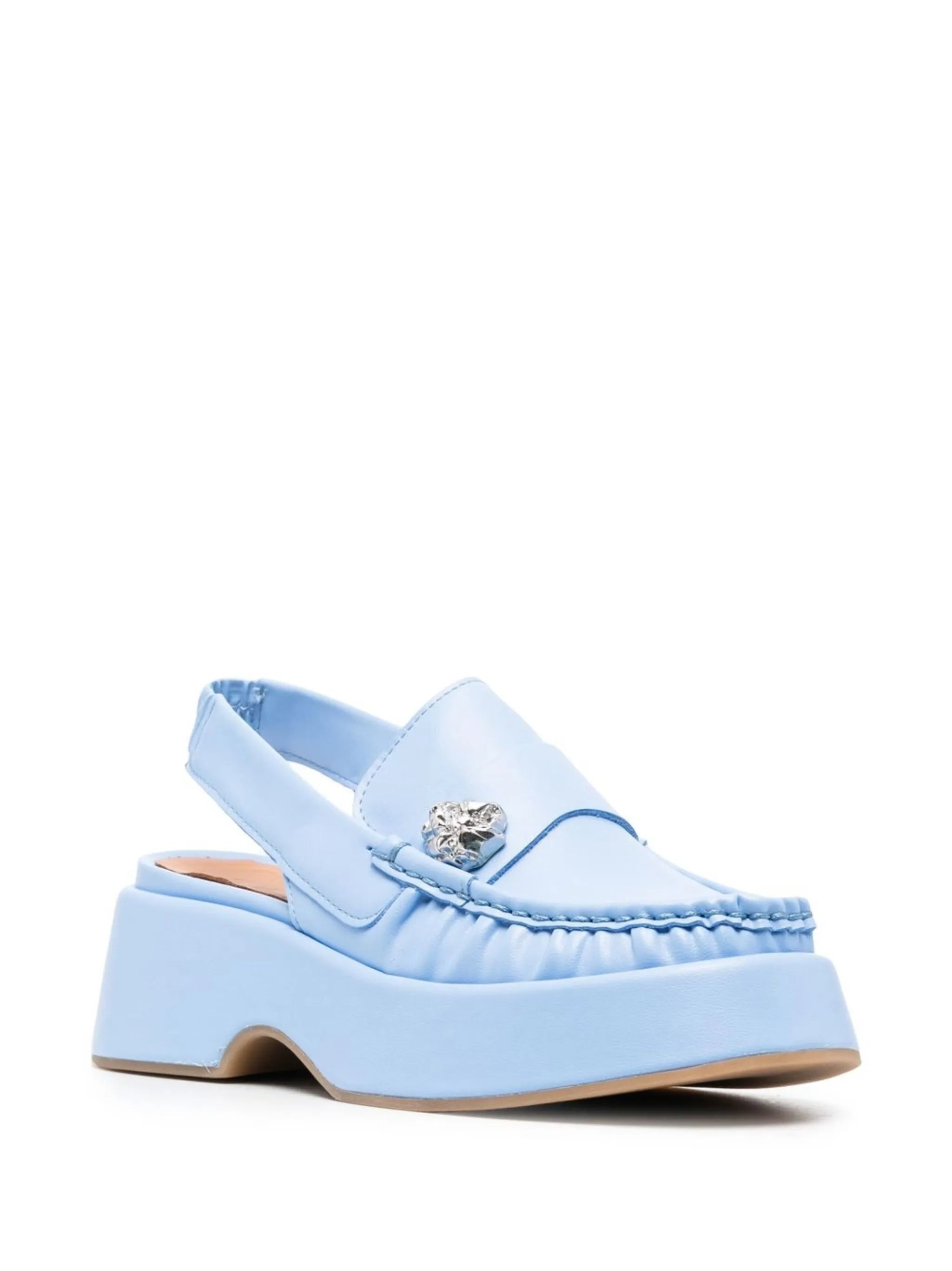 chunky leather mules