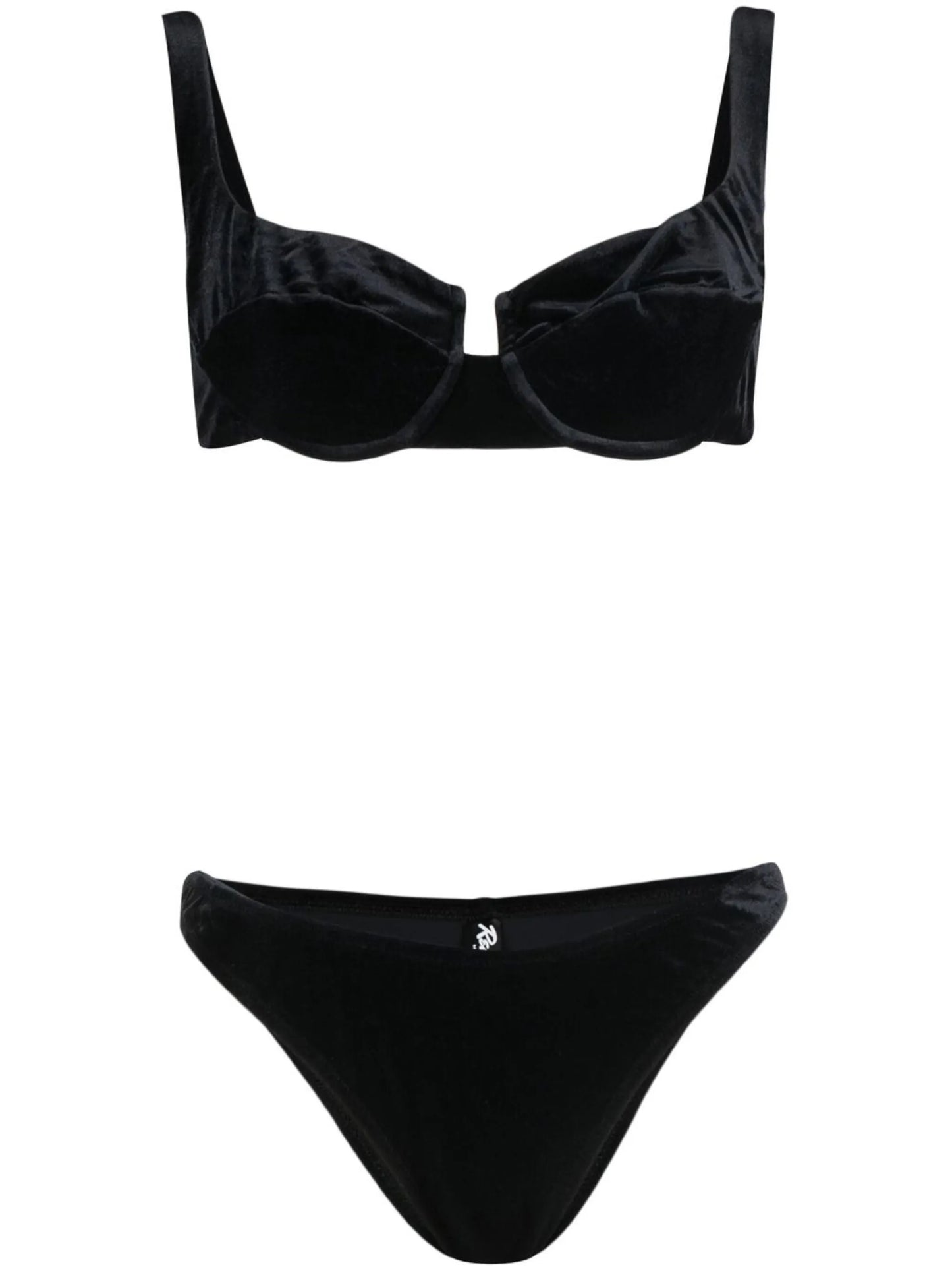 Brigitte velvet-effect bikini