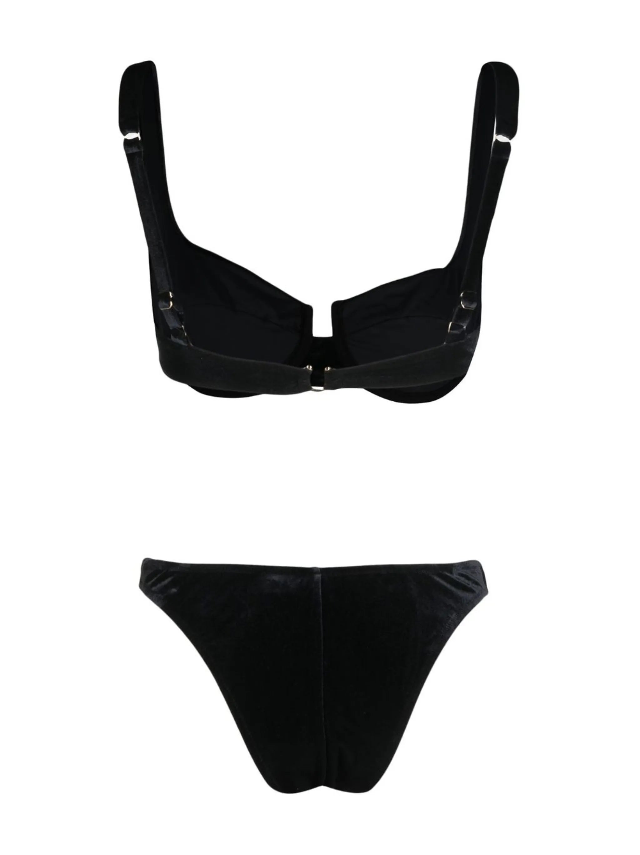 Brigitte velvet-effect bikini
