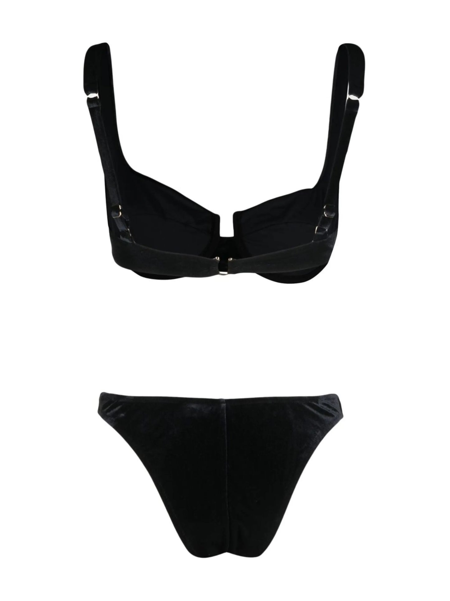 Brigitte velvet-effect bikini