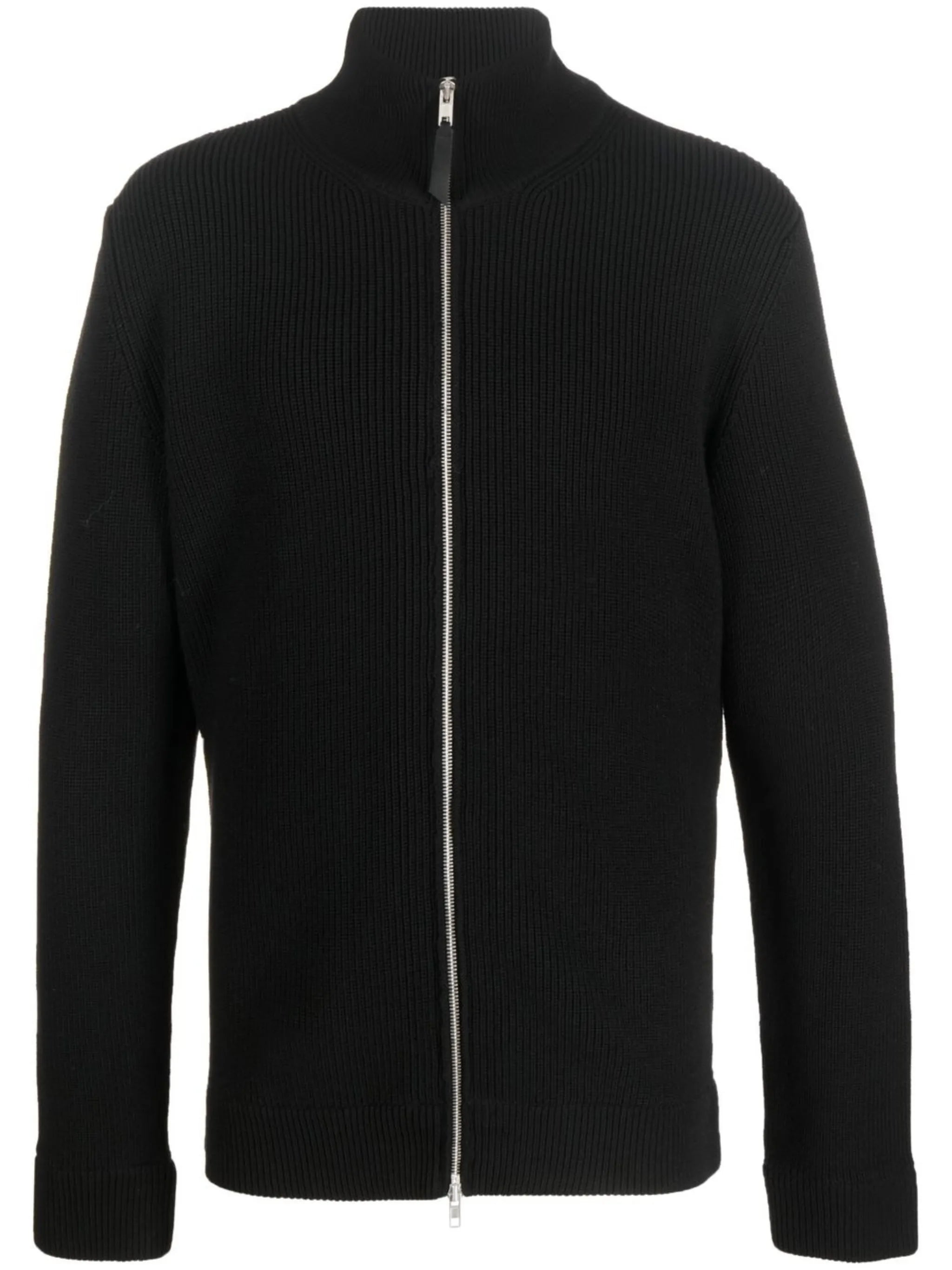 four-stitch zip-up cardigan
