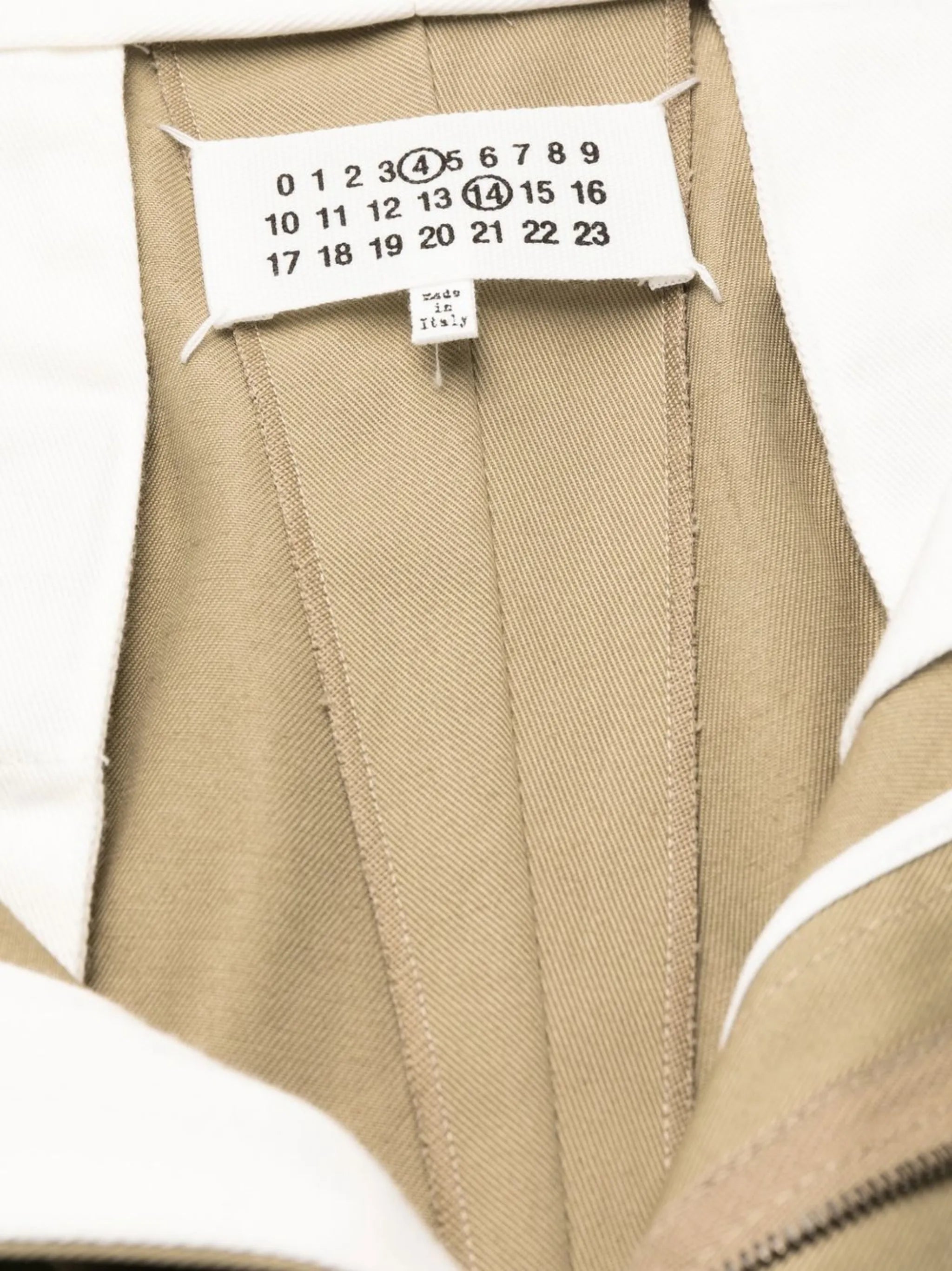 gabardine straight-leg trousers