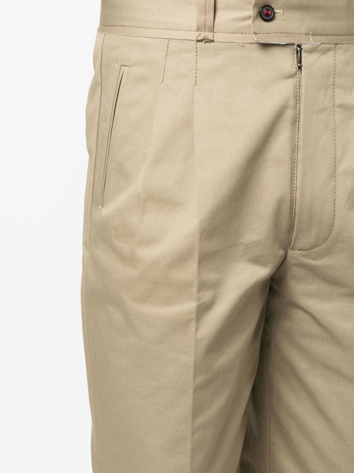 gabardine straight-leg trousers