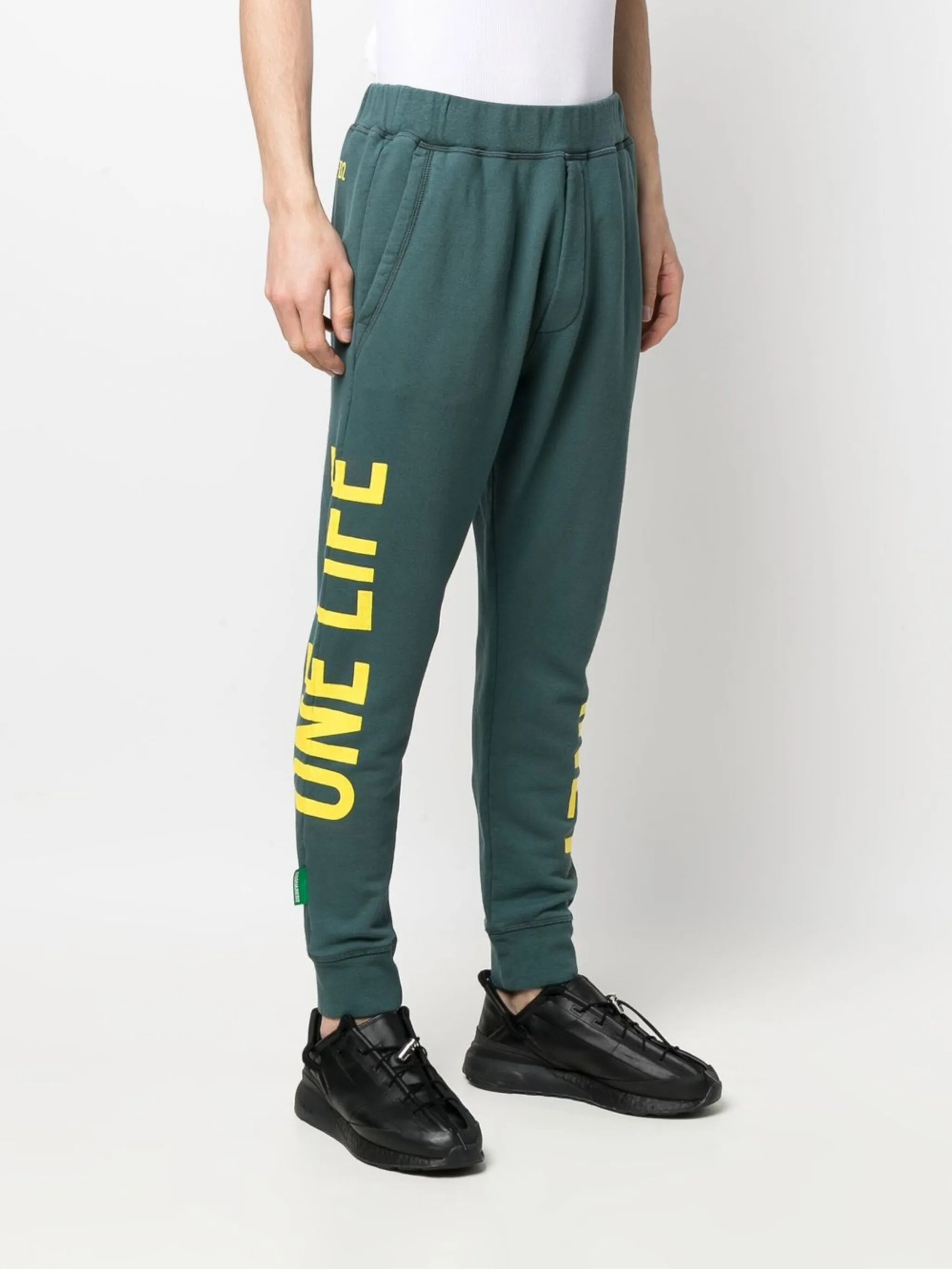 logo-print cotton track pants