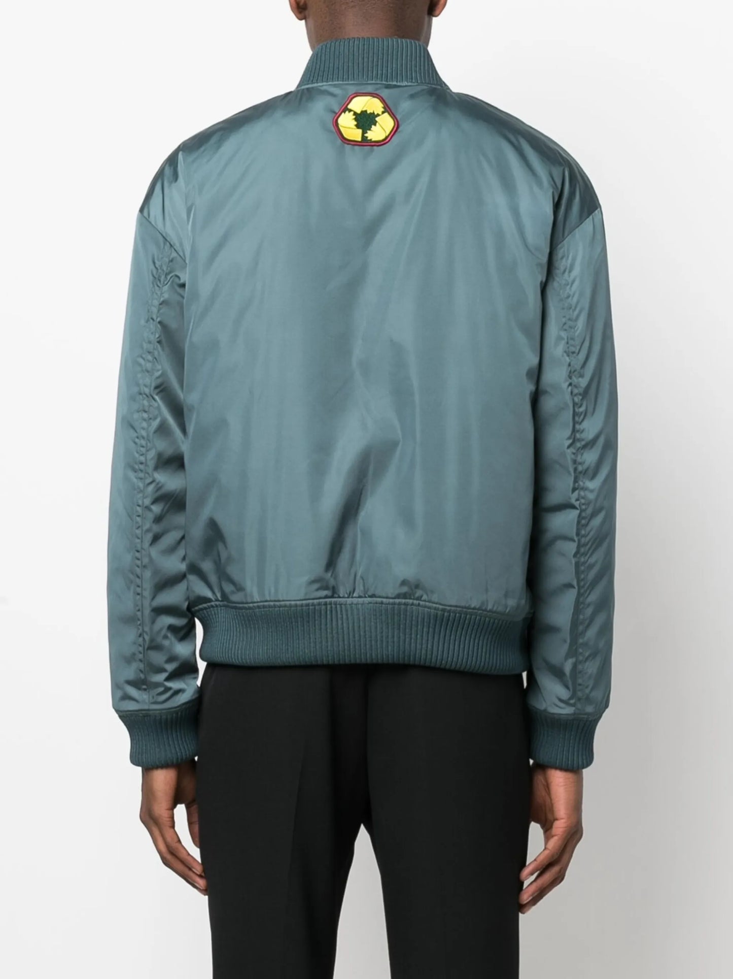 slogan-print bomber jacket
