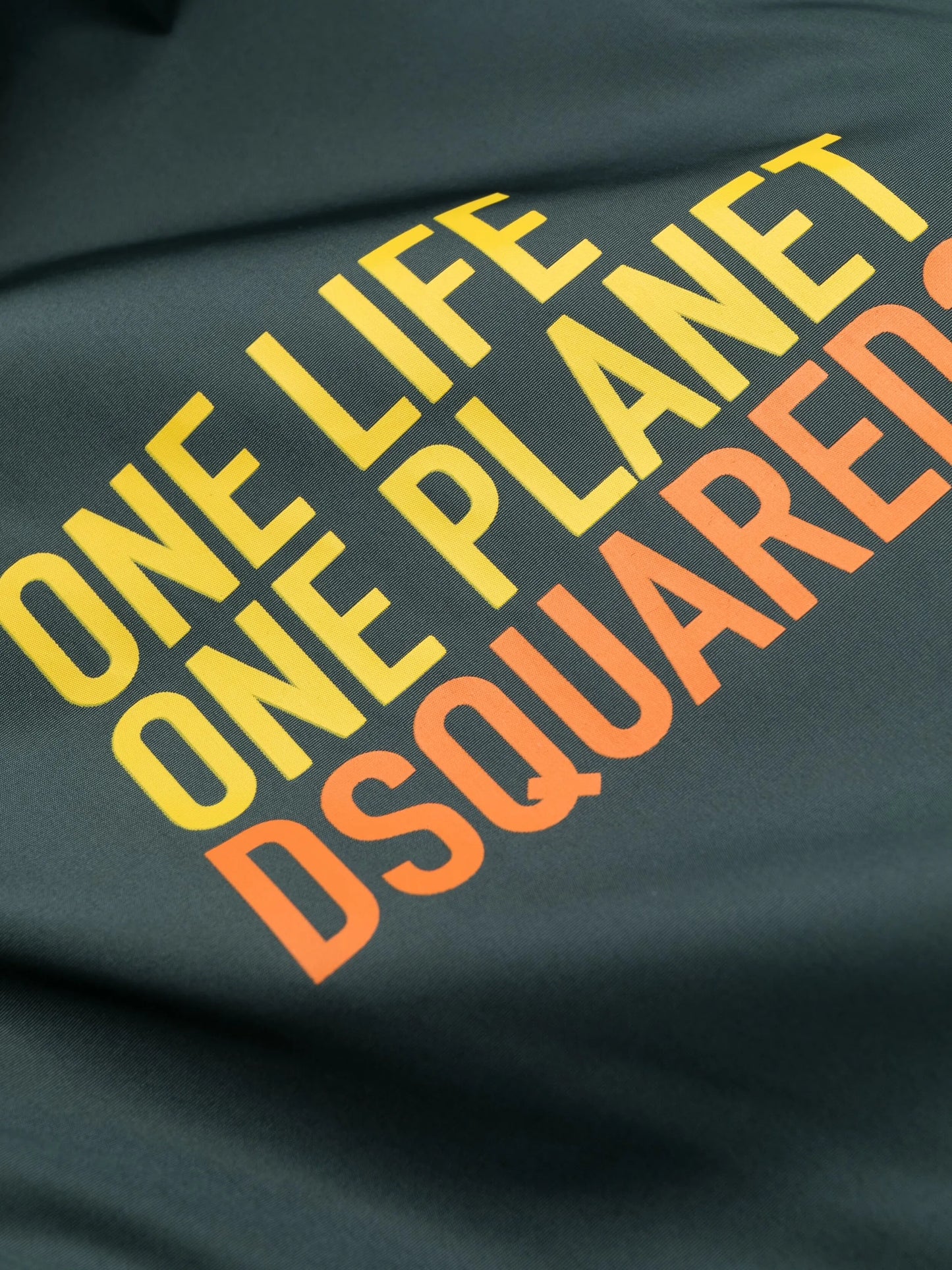 slogan-print bomber jacket