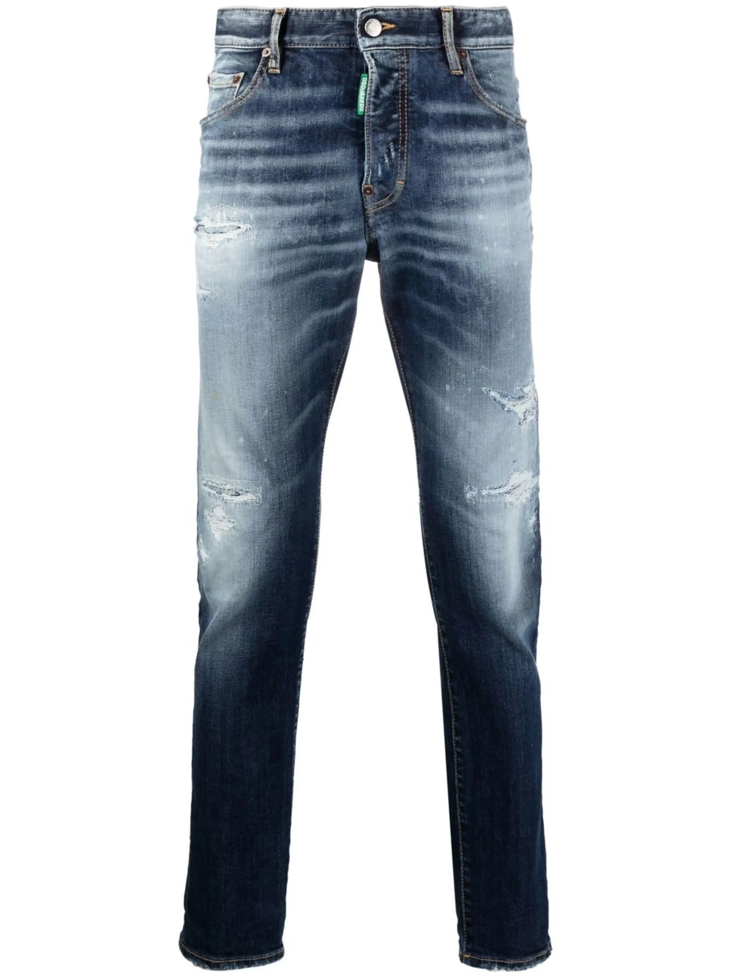 distressed-effect slim jeans