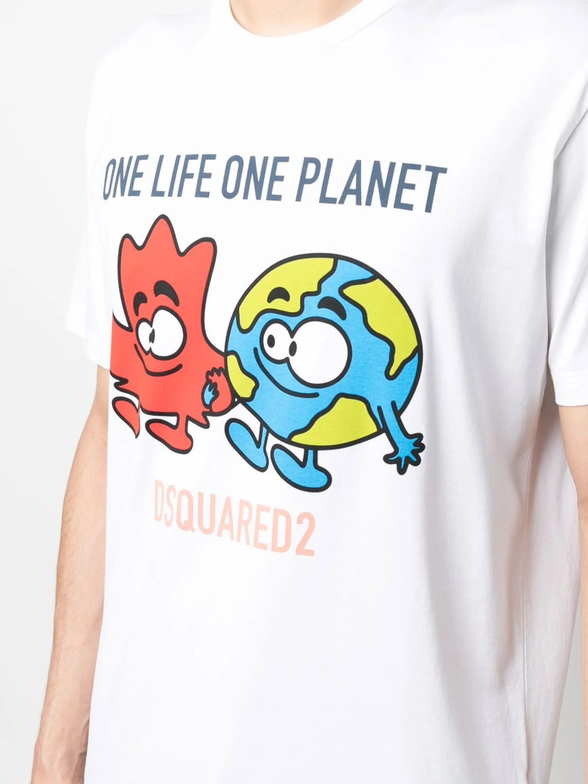 slogan-print cotton T-shirt