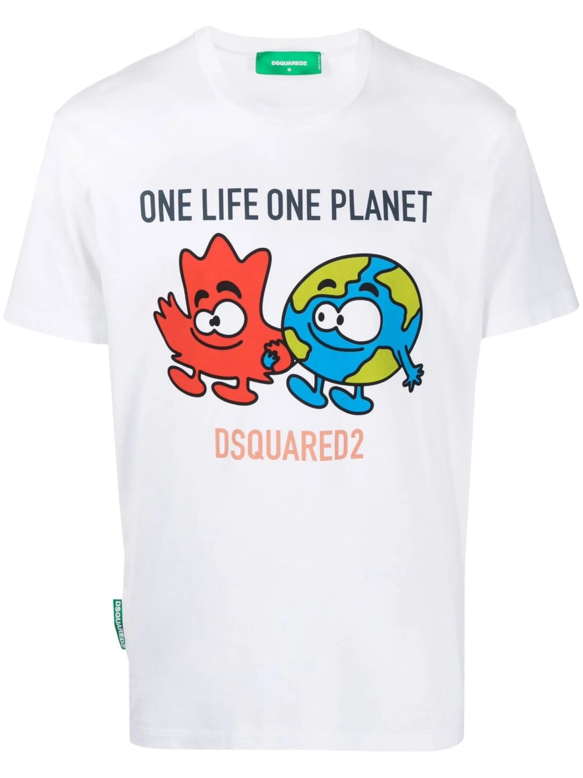slogan-print cotton T-shirt