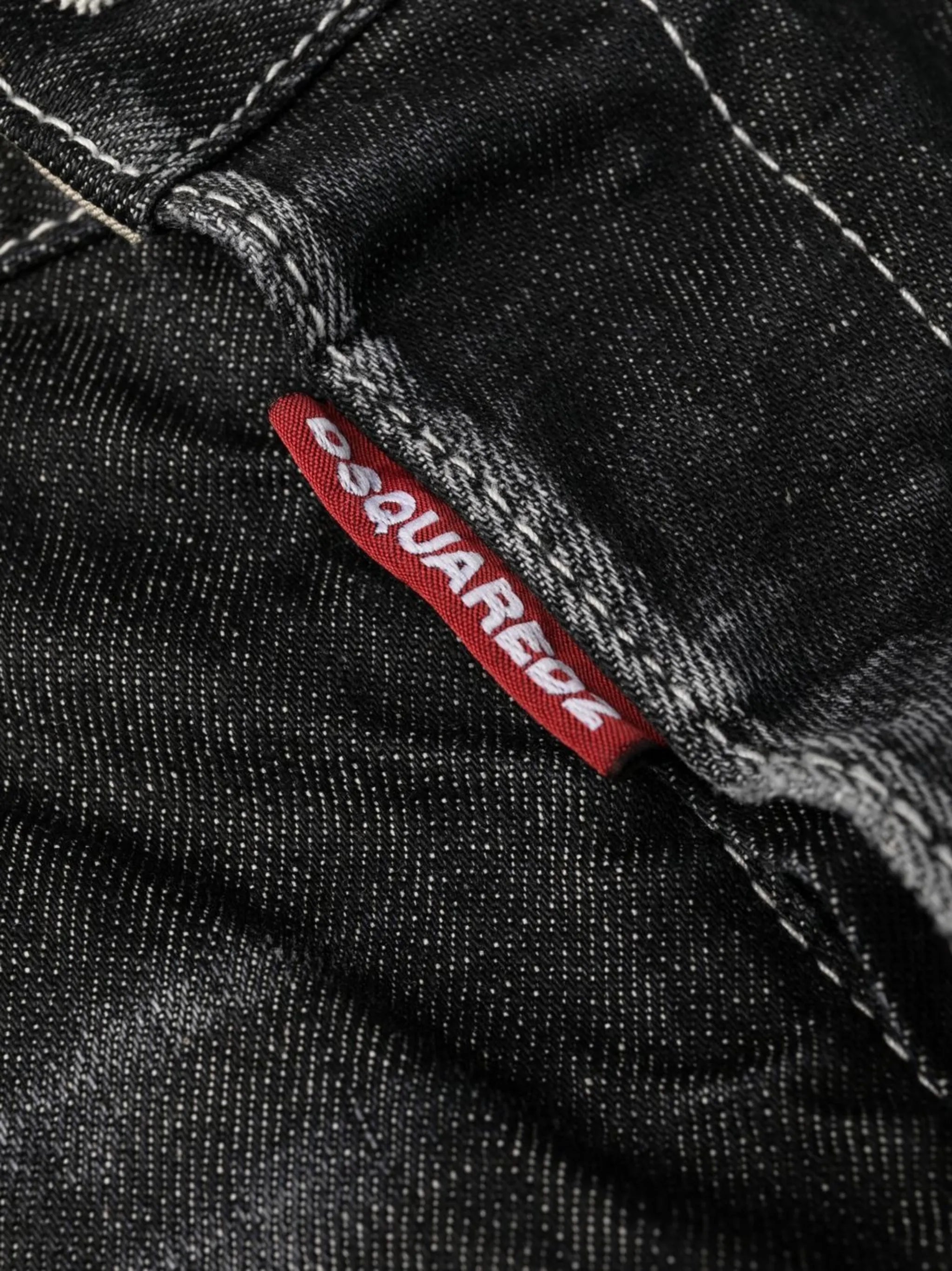 slim-fit straight-leg jeans