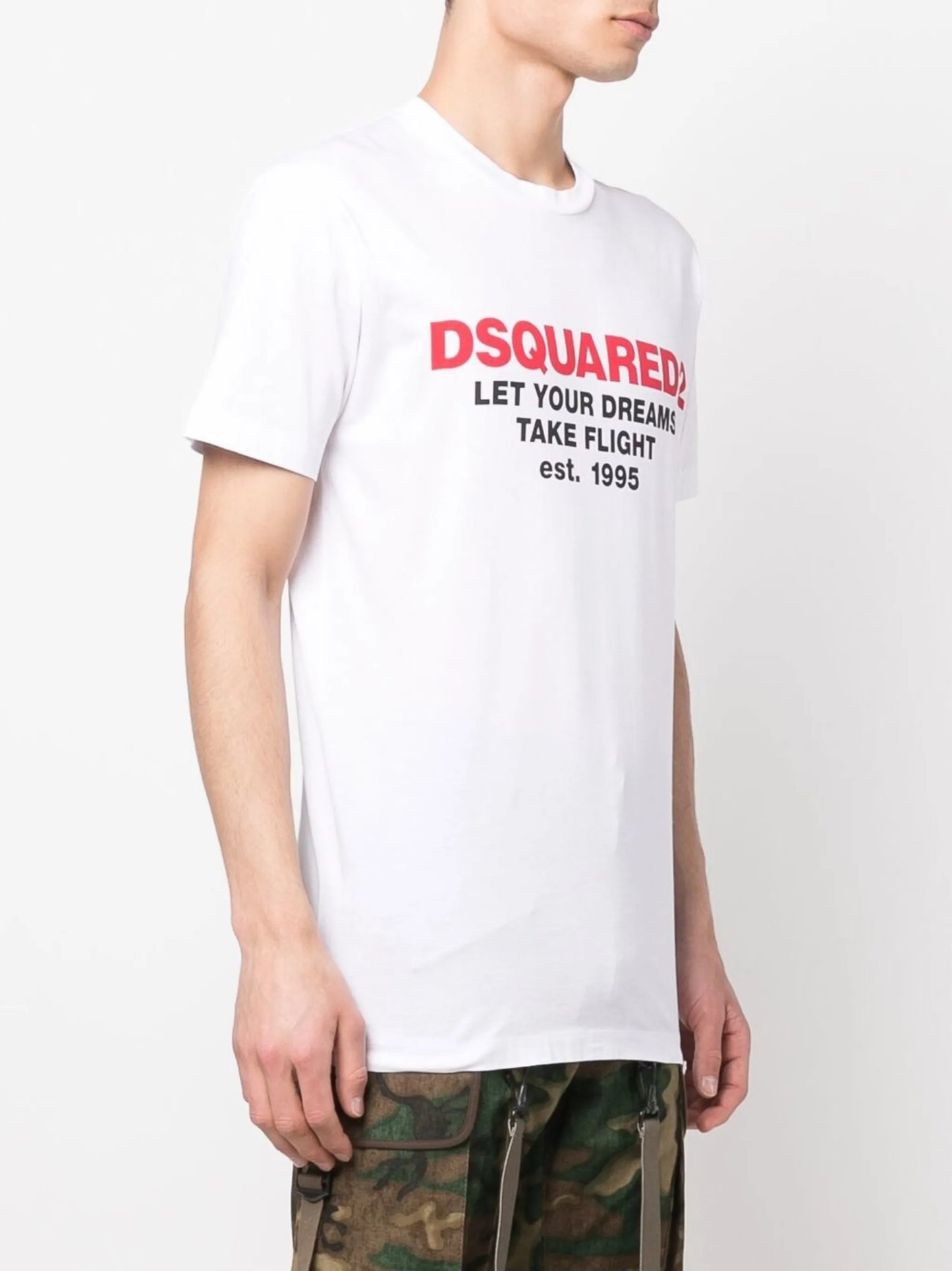 slogan logo-print T-shirt